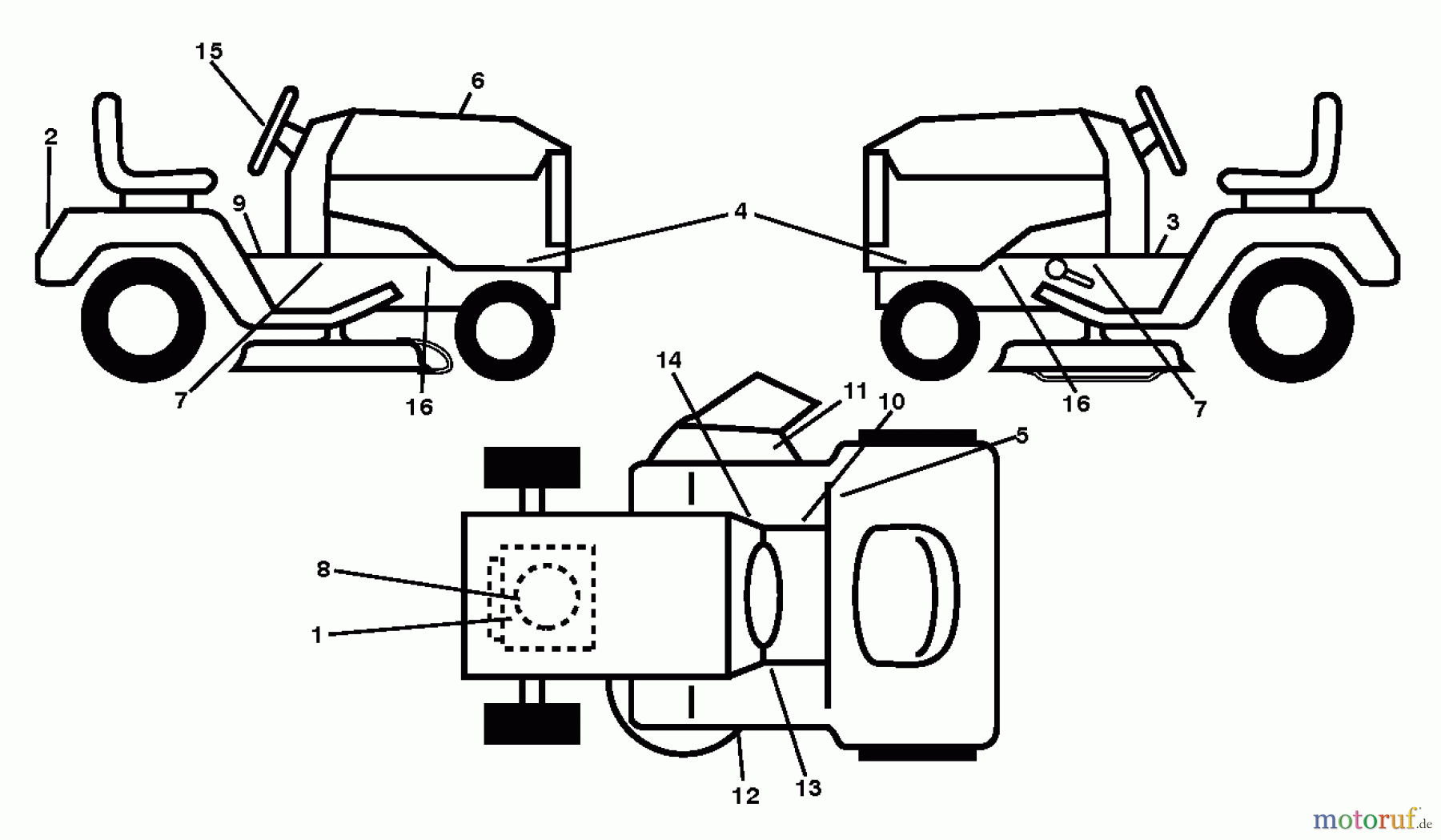  Jonsered Rasen  und Garten Traktoren LT2213 A (96041015400) - Jonsered Lawn & Garden Tractor (2010-01) DECALS