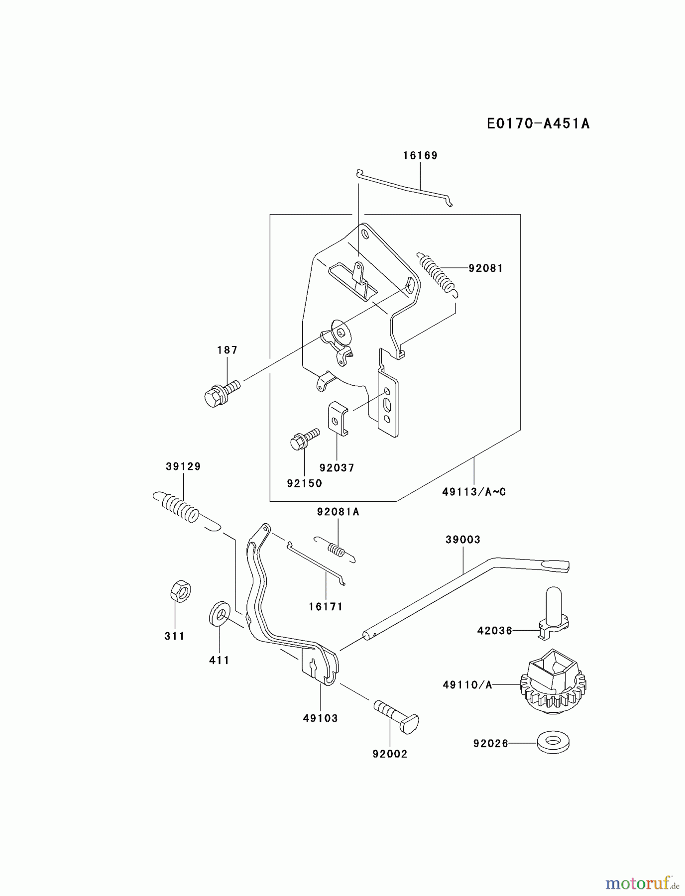Kawasaki Motoren Motoren Vertikal FA210V - AS02 bis FH641V - DS24 FD501V-BS05 - Kawasaki FD501V 4-Stroke Engine CONTROL-EQUIPMENT