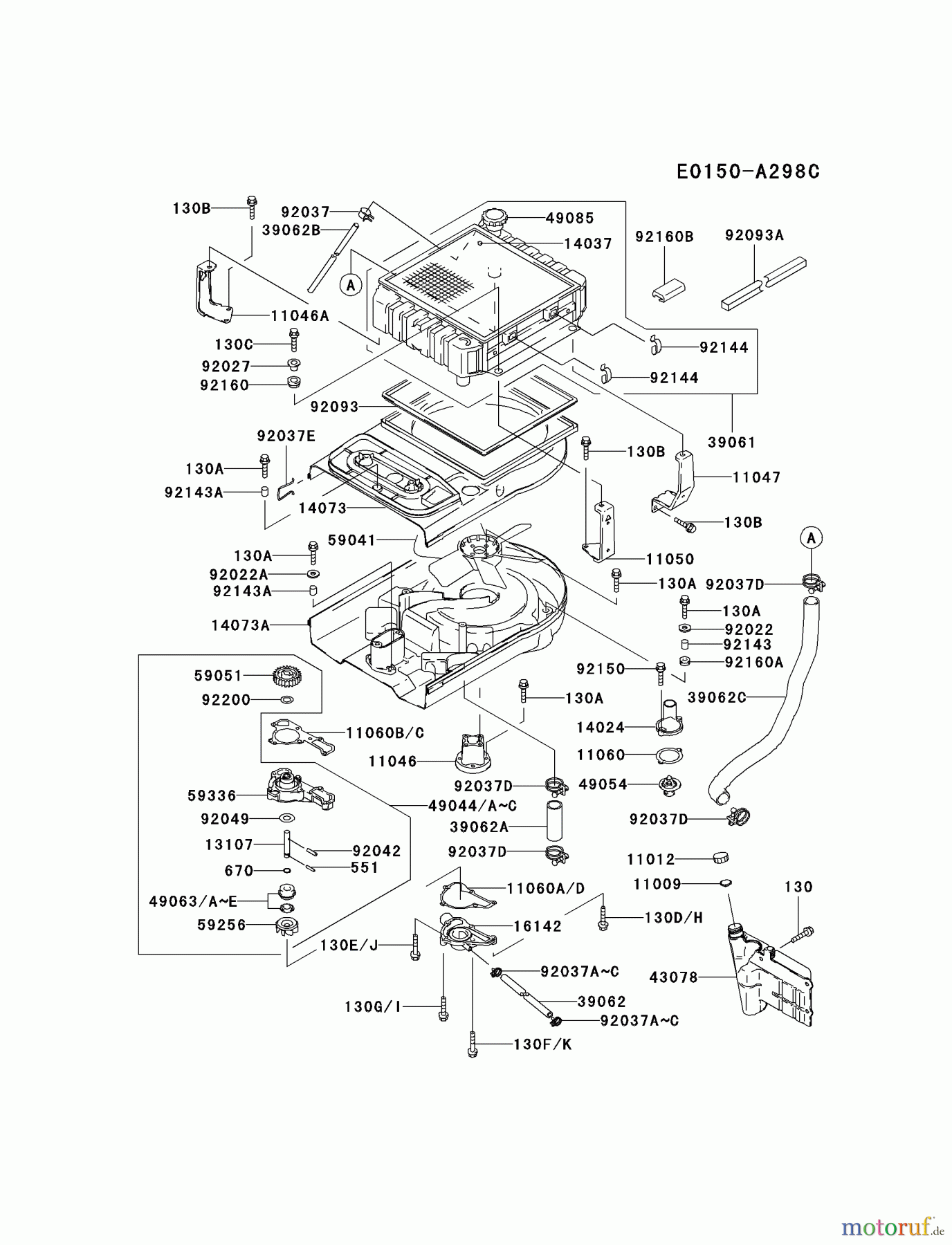 Kawasaki Motoren Motoren Vertikal FA210V - AS02 bis FH641V - DS24 FD590V-AS09 - Kawasaki FD590V 4-Stroke Engine COOLING-EQUIPMENT #1