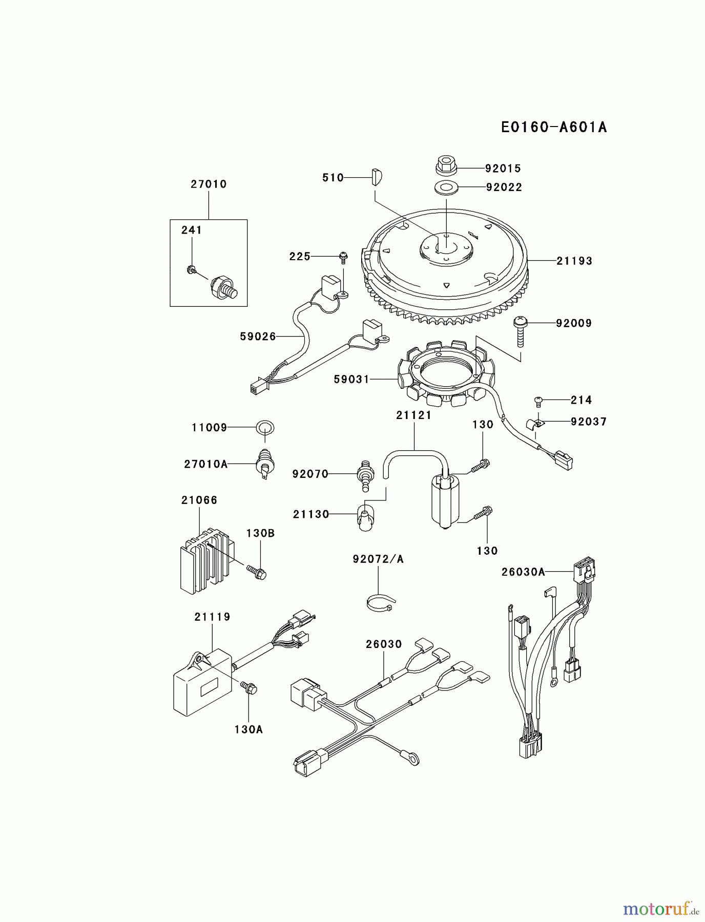 Kawasaki Motoren Motoren Vertikal FA210V - AS02 bis FH641V - DS24 FD611V-BS00 - Kawasaki FD611V 4-Stroke Engine ELECTRIC-EQUIPMENT