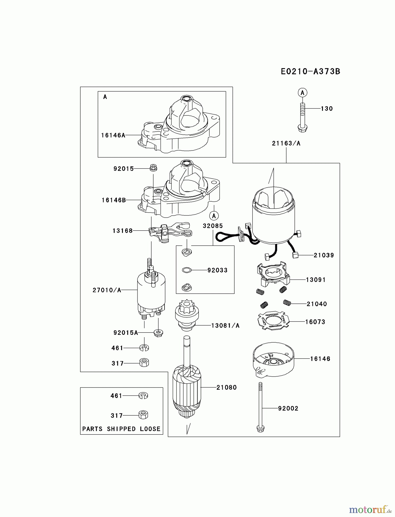 Kawasaki Motoren Motoren Vertikal FA210V - AS02 bis FH641V - DS24 FD731V-CS04 - Kawasaki FD731V 4-Stroke Engine STARTER