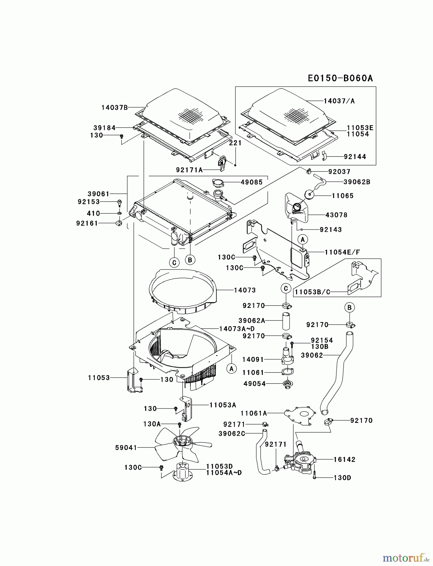 Kawasaki Motoren Motoren Vertikal FA210V - AS02 bis FH641V - DS24 FD731V-CS01 - Kawasaki FD731V 4-Stroke Engine COOLING-EQUIPMENT #2