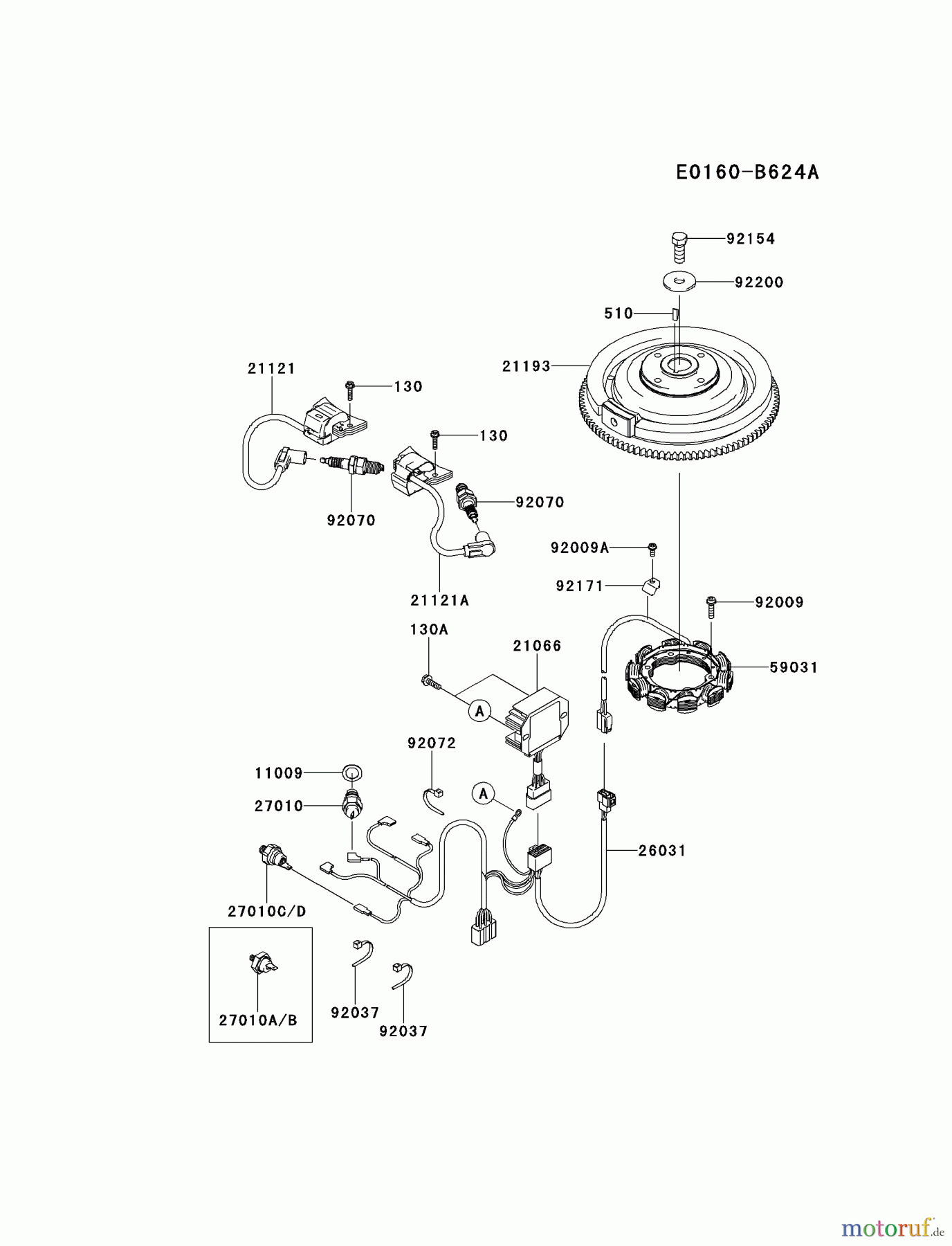 Kawasaki Motoren Motoren Vertikal FA210V - AS02 bis FH641V - DS24 FD731V-HS00 - Kawasaki FD731V 4-Stroke Engine ELECTRIC-EQUIPMENT