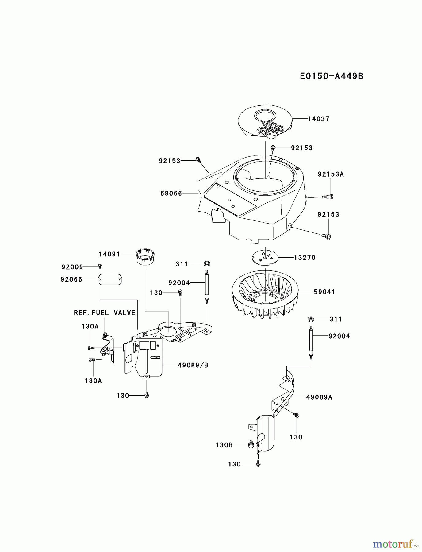Kawasaki Motoren Motoren Vertikal FA210V - AS02 bis FH641V - DS24 FH381V-AS03 - Kawasaki FH381V 4-Stroke Engine COOLING-EQUIPMENT