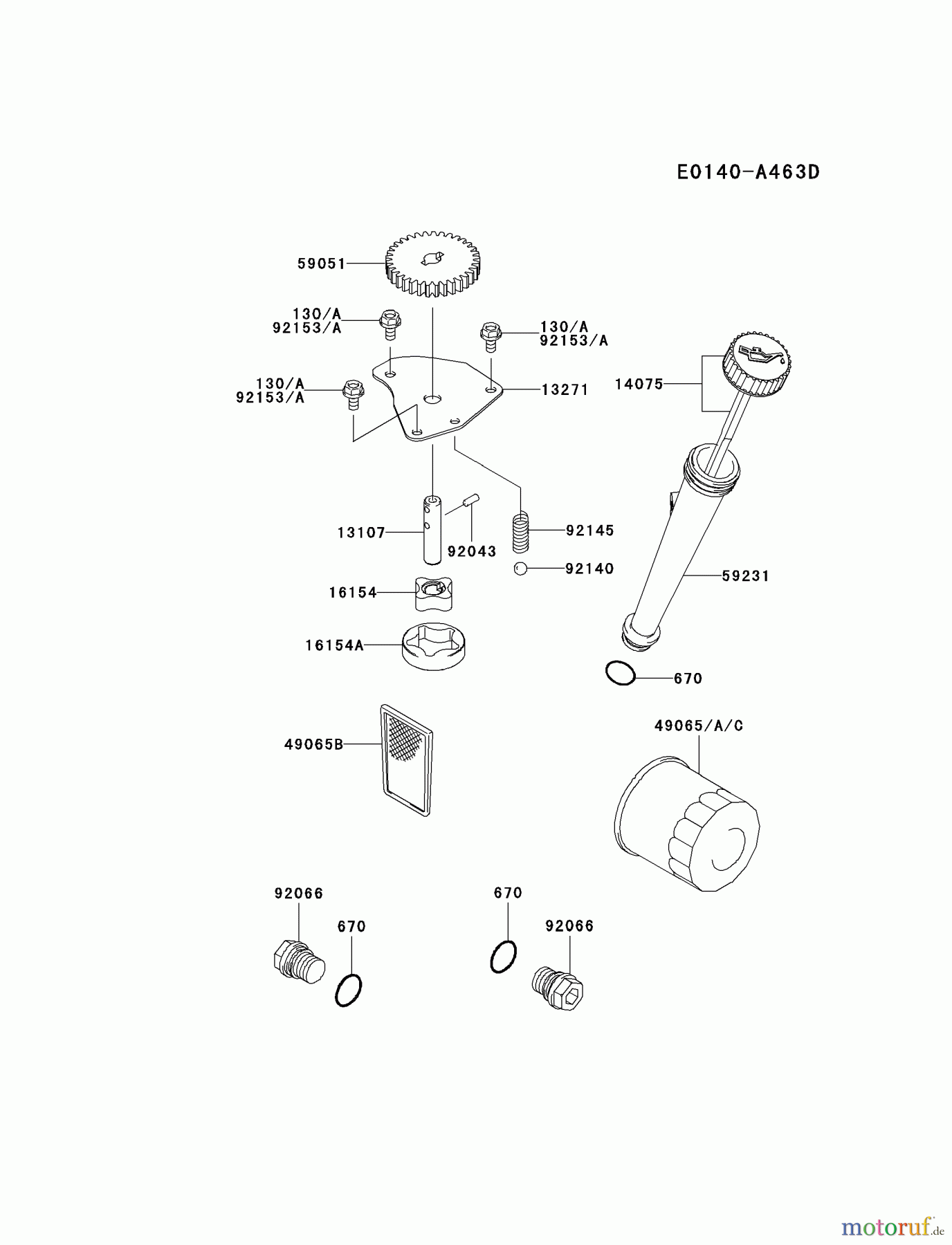 Kawasaki Motoren Motoren Vertikal FA210V - AS02 bis FH641V - DS24 FH381V-DS01 - Kawasaki FH381V 4-Stroke Engine LUBRICATION-EQUIPMENT