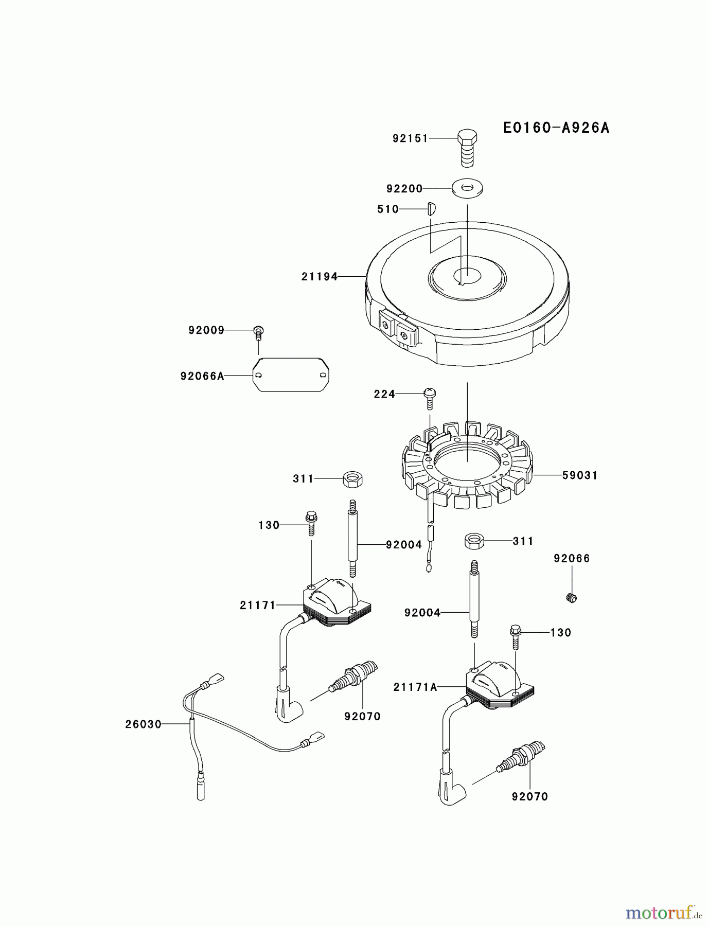 Kawasaki Motoren Motoren Vertikal FA210V - AS02 bis FH641V - DS24 FH381V-BS21 - Kawasaki FH381V 4-Stroke Engine ELECTRIC-EQUIPMENT