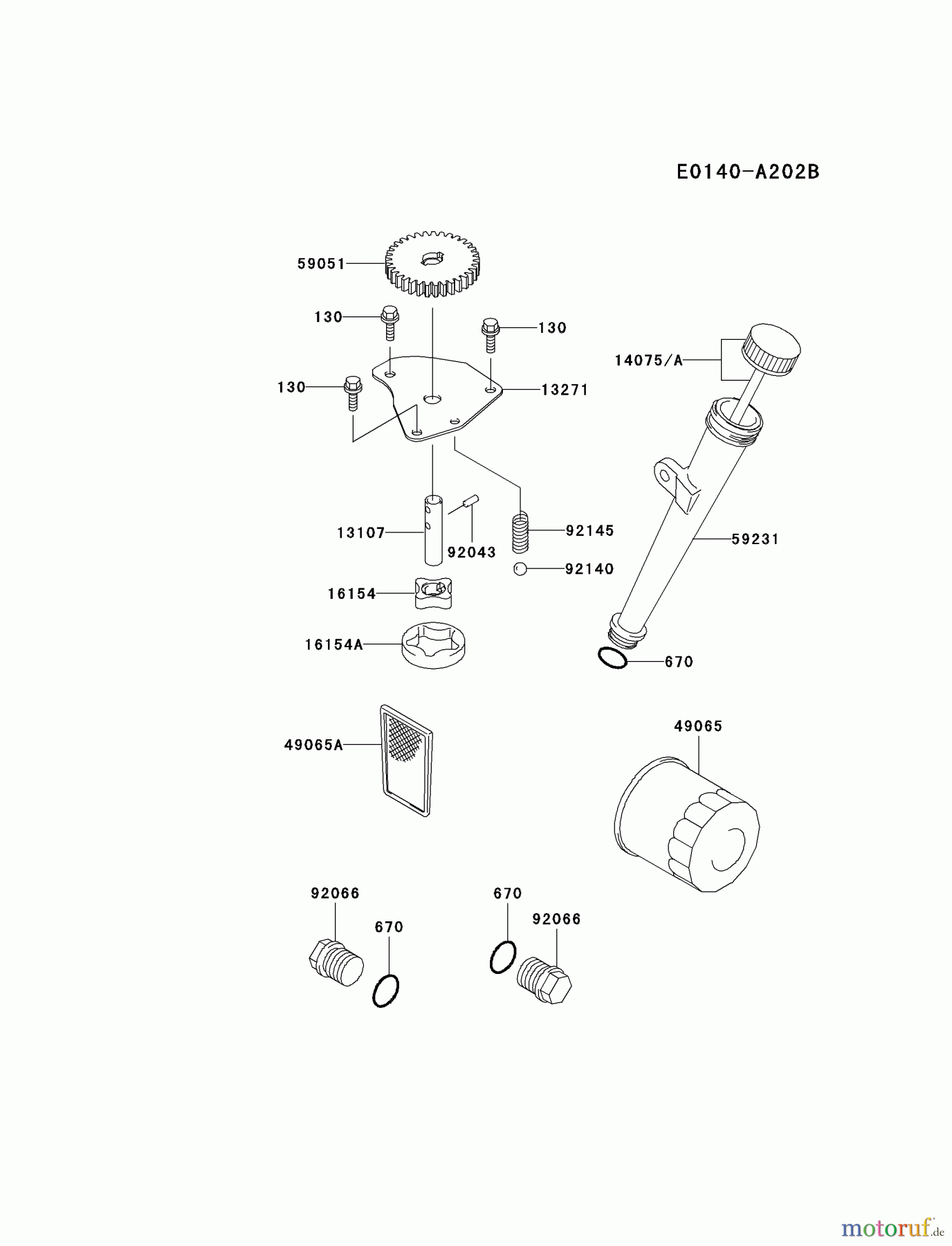 Kawasaki Motoren Motoren Vertikal FA210V - AS02 bis FH641V - DS24 FH430V-AS07 - Kawasaki FH430V 4-Stroke Engine LUBRICATION-EQUIPMENT