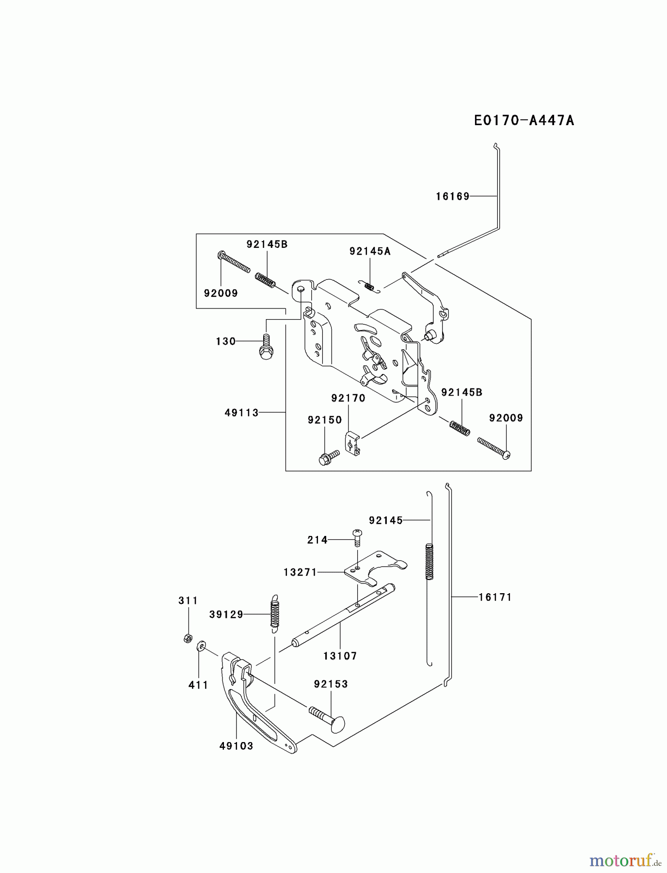 Kawasaki Motoren Motoren Vertikal FA210V - AS02 bis FH641V - DS24 FH430V-AS13 - Kawasaki FH430V 4-Stroke Engine CONTROL-EQUIPMENT