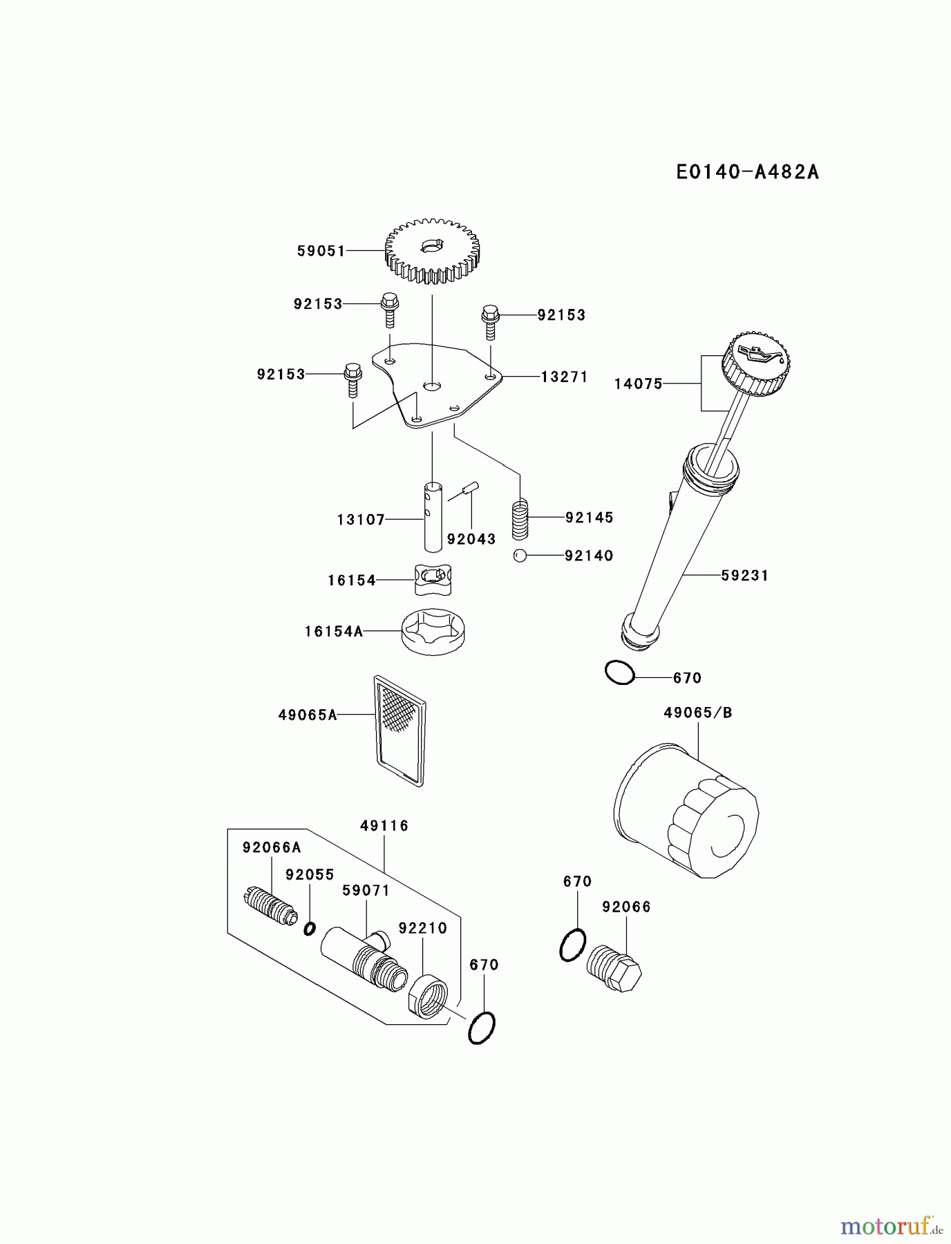 Kawasaki Motoren Motoren Vertikal FA210V - AS02 bis FH641V - DS24 FH430V-AS41 - Kawasaki FH430V 4-Stroke Engine LUBRICATION-EQUIPMENT