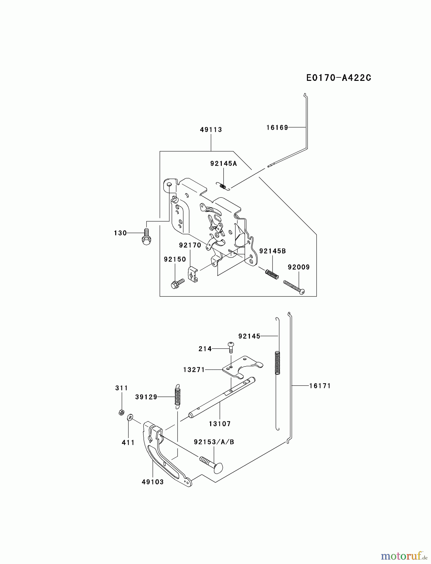 Kawasaki Motoren Motoren Vertikal FA210V - AS02 bis FH641V - DS24 FH430V-BS10 - Kawasaki FH430V 4-Stroke Engine CONTROL-EQUIPMENT