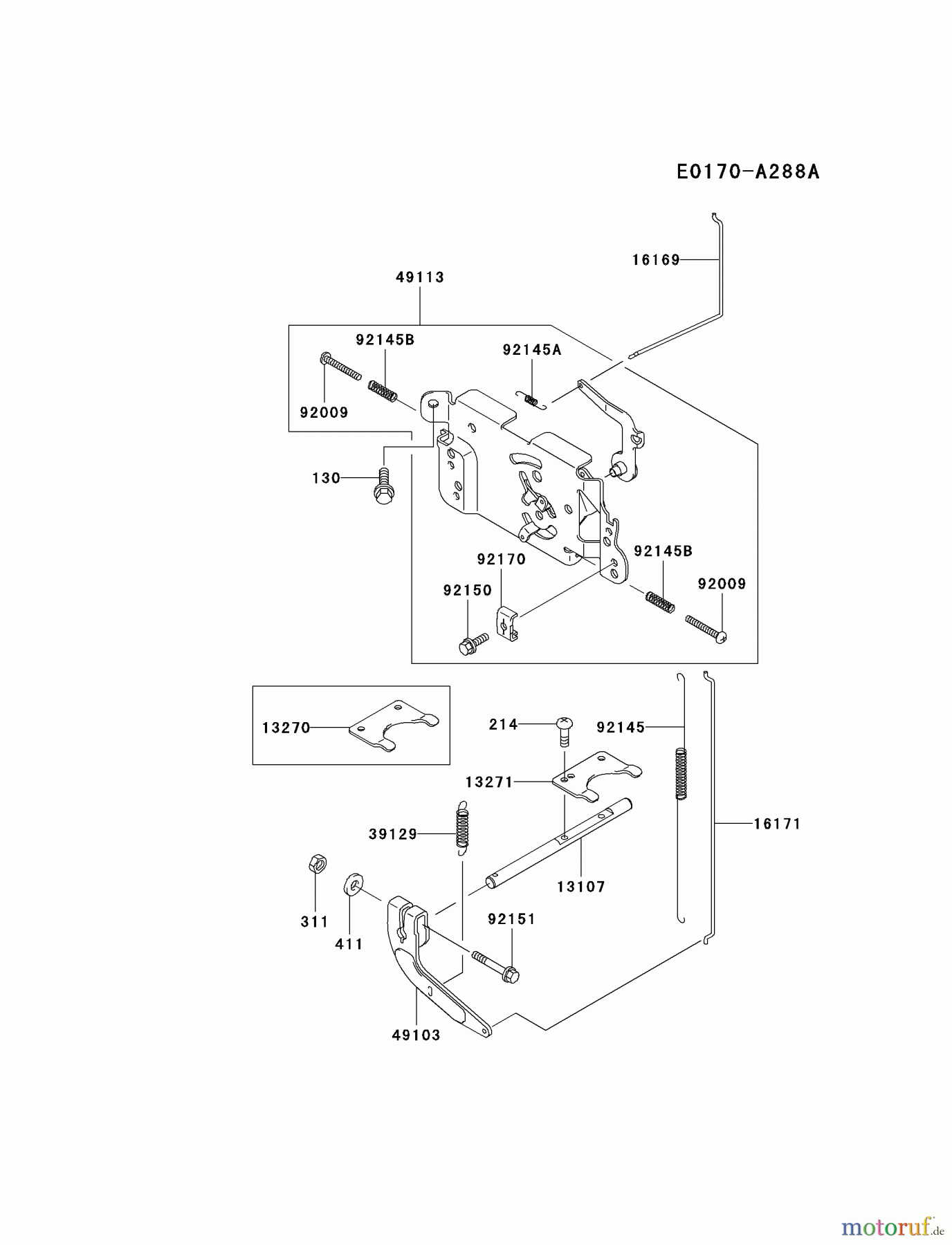Kawasaki Motoren Motoren Vertikal FA210V - AS02 bis FH641V - DS24 FH451V-AS02 - Kawasaki FH451V 4-Stroke Engine CONTROL-EQUIPMENT