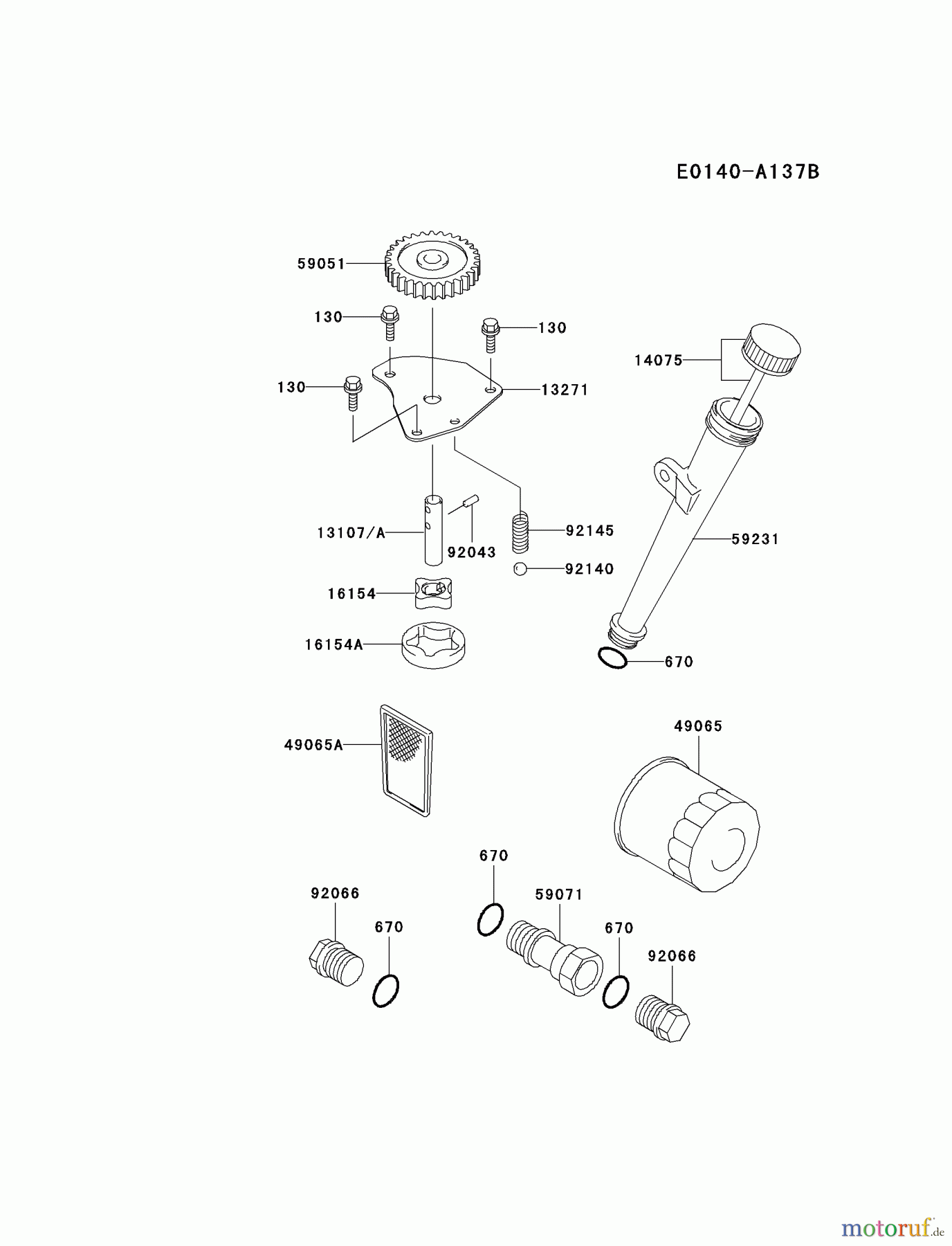 Kawasaki Motoren Motoren Vertikal FA210V - AS02 bis FH641V - DS24 FH451V-AS04 - Kawasaki FH451V 4-Stroke Engine LUBRICATION-EQUIPMENT