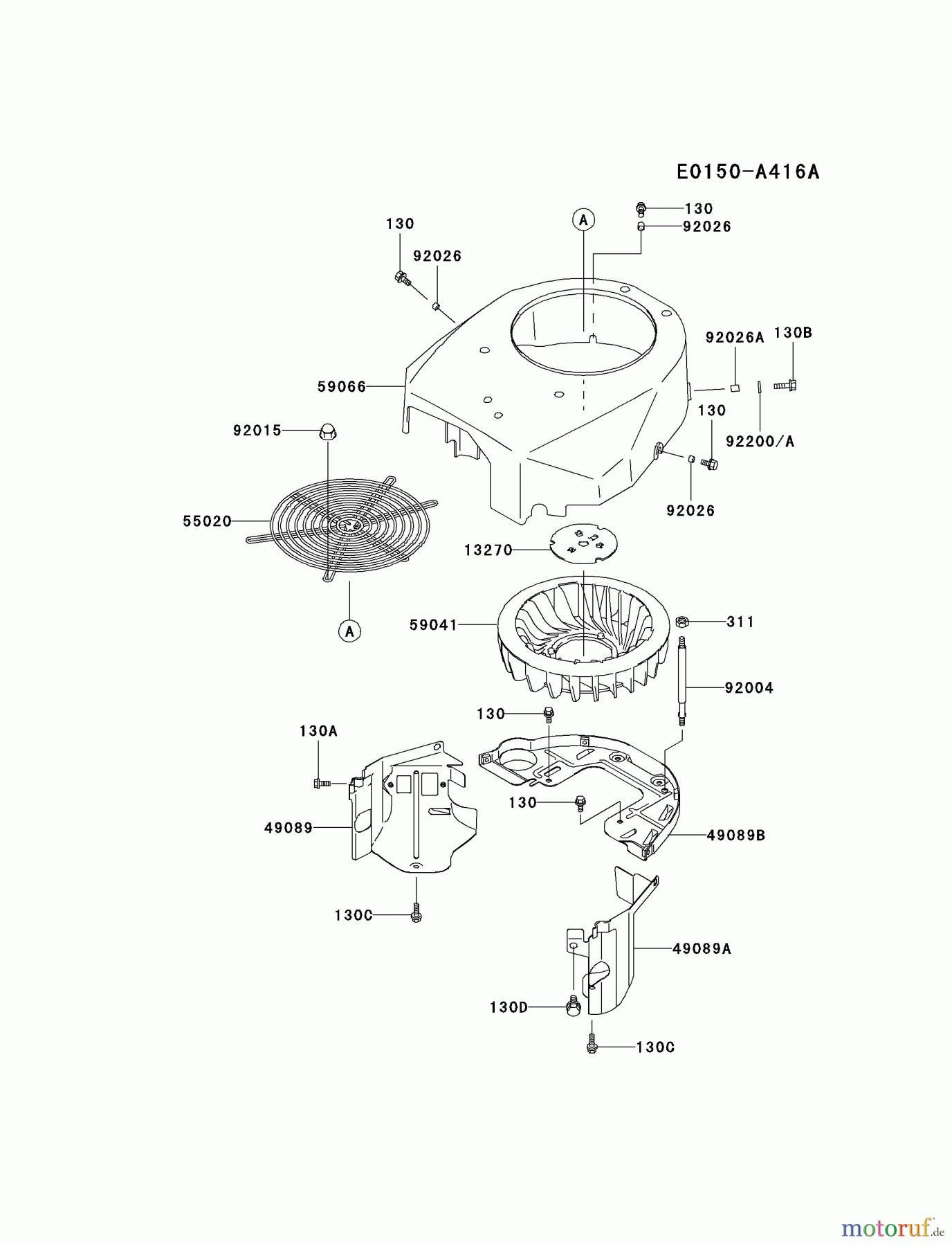 Kawasaki Motoren Motoren Vertikal FA210V - AS02 bis FH641V - DS24 FH451V-BS12 - Kawasaki FH451V 4-Stroke Engine COOLING-EQUIPMENT