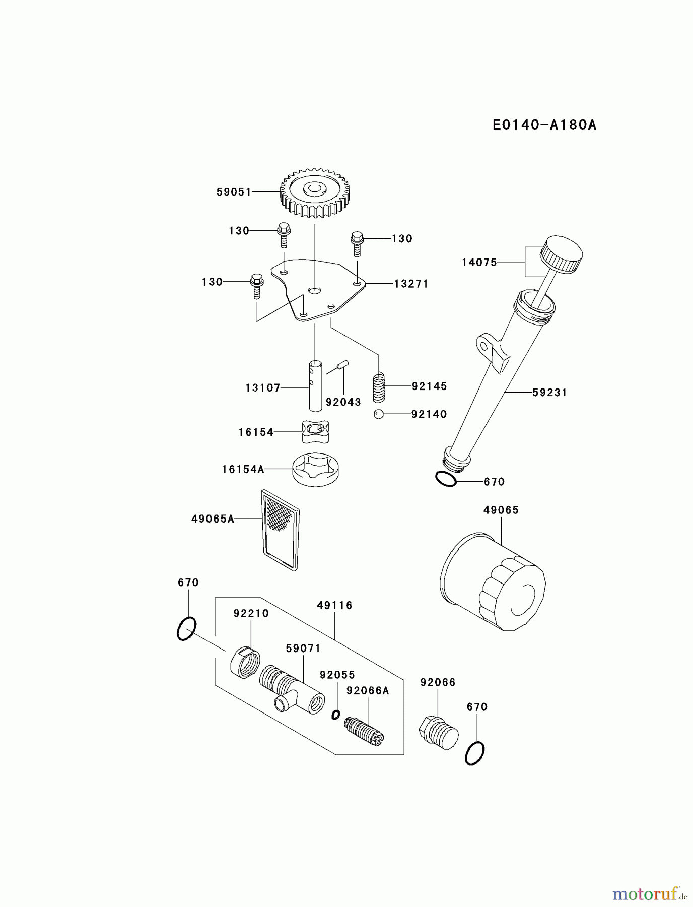Kawasaki Motoren Motoren Vertikal FA210V - AS02 bis FH641V - DS24 FH451V-AS15 - Kawasaki FH451V 4-Stroke Engine LUBRICATION-EQUIPMENT