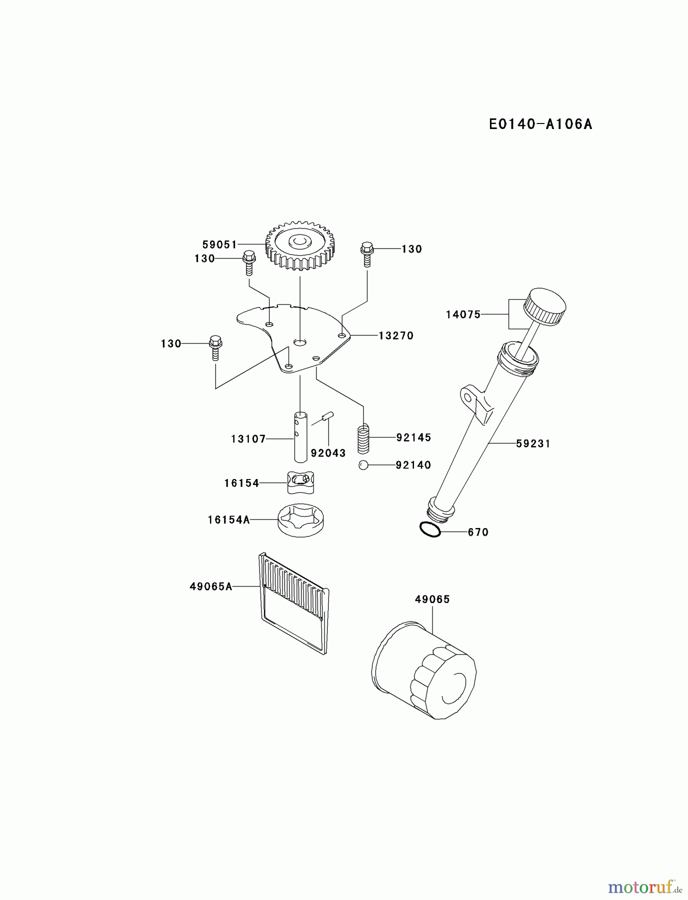Kawasaki Motoren Motoren Vertikal FA210V - AS02 bis FH641V - DS24 FH500V-AS03 - Kawasaki FH500V 4-Stroke Engine LUBRICATION-EQUIPMENT
