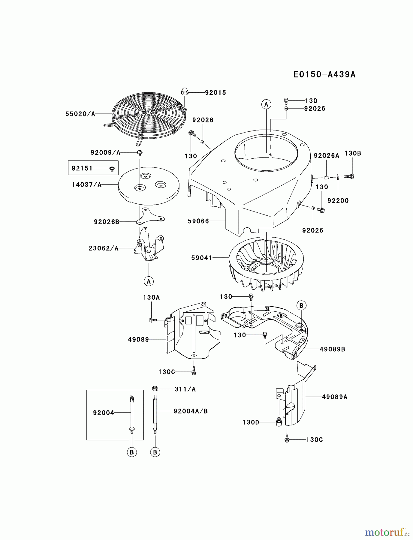 Kawasaki Motoren Motoren Vertikal FA210V - AS02 bis FH641V - DS24 FH500V-AS10 - Kawasaki FH500V 4-Stroke Engine COOLING-EQUIPMENT