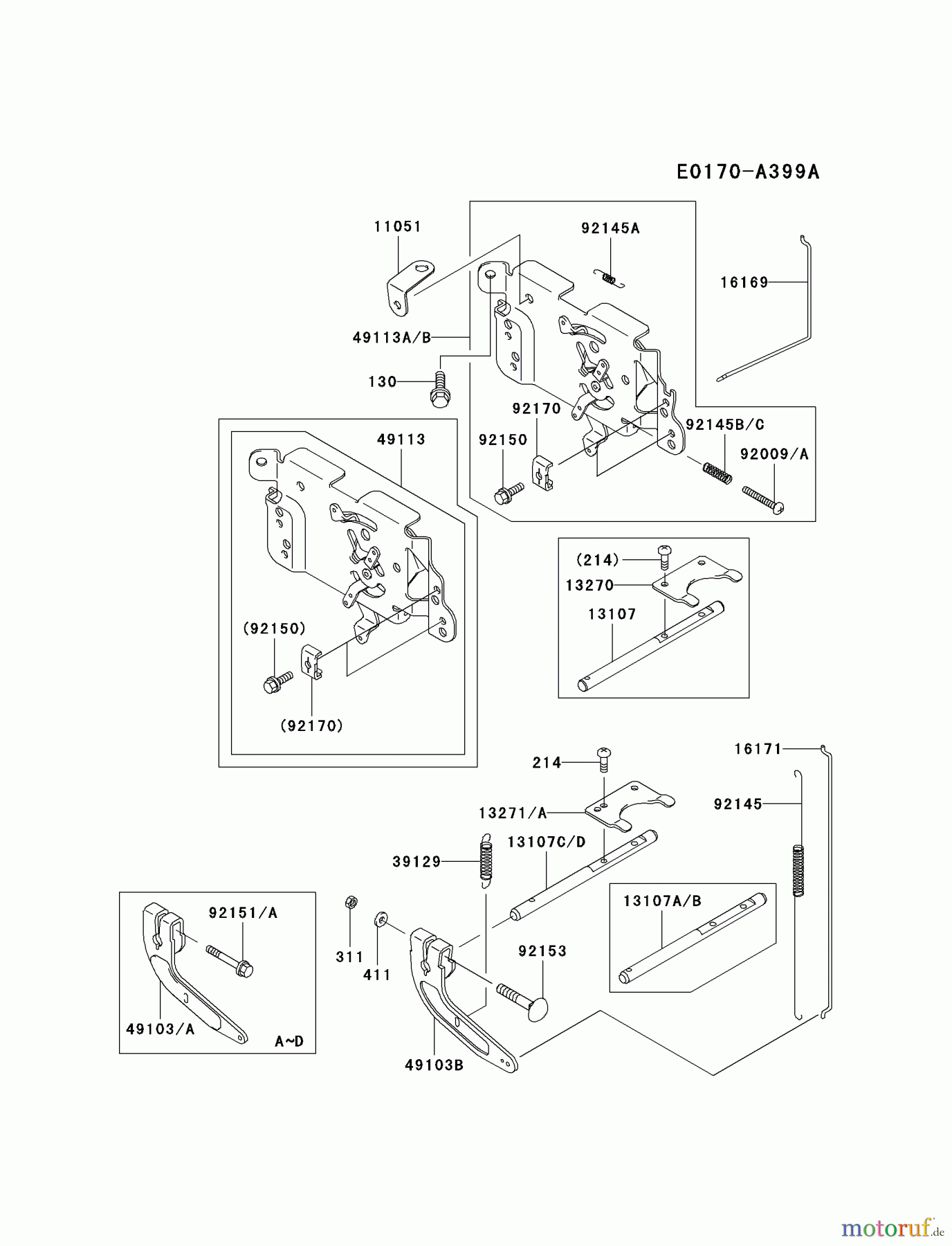 Kawasaki Motoren Motoren Vertikal FA210V - AS02 bis FH641V - DS24 FH500V-DS10 - Kawasaki FH500V 4-Stroke Engine CONTROL-EQUIPMENT
