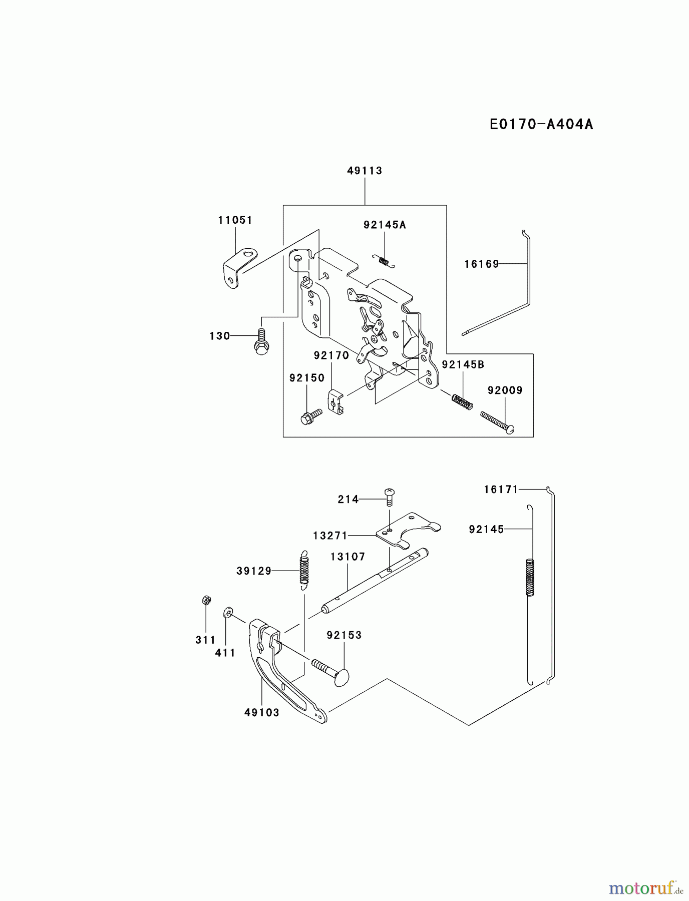 Kawasaki Motoren Motoren Vertikal FA210V - AS02 bis FH641V - DS24 FH500V-BS01 - Kawasaki FH500V 4-Stroke Engine CONTROL-EQUIPMENT