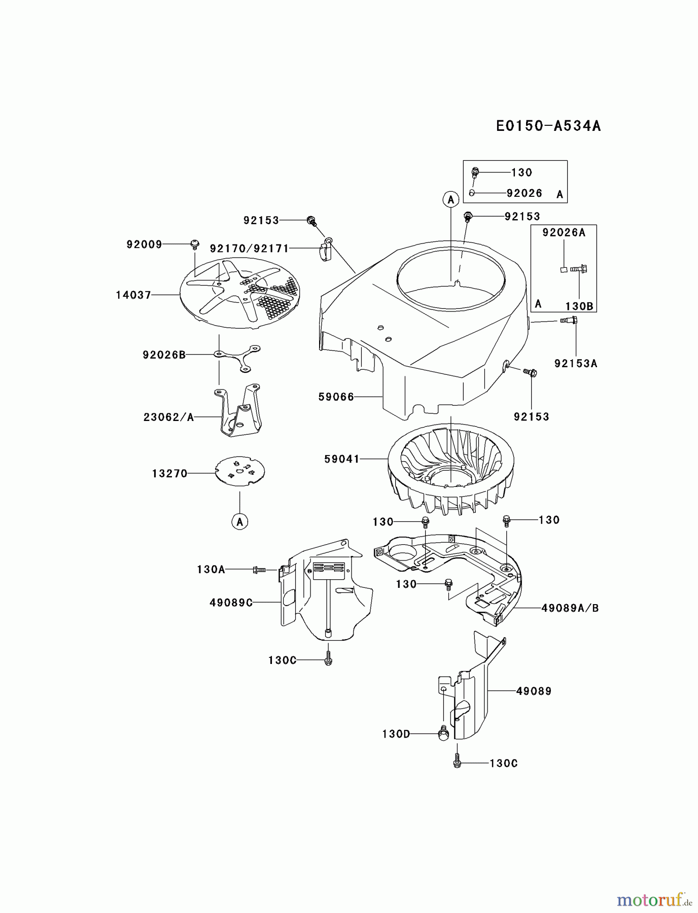 Kawasaki Motoren Motoren Vertikal FA210V - AS02 bis FH641V - DS24 FH531V-AS06 - Kawasaki FH531V 4-Stroke Engine COOLING-EQUIPMENT