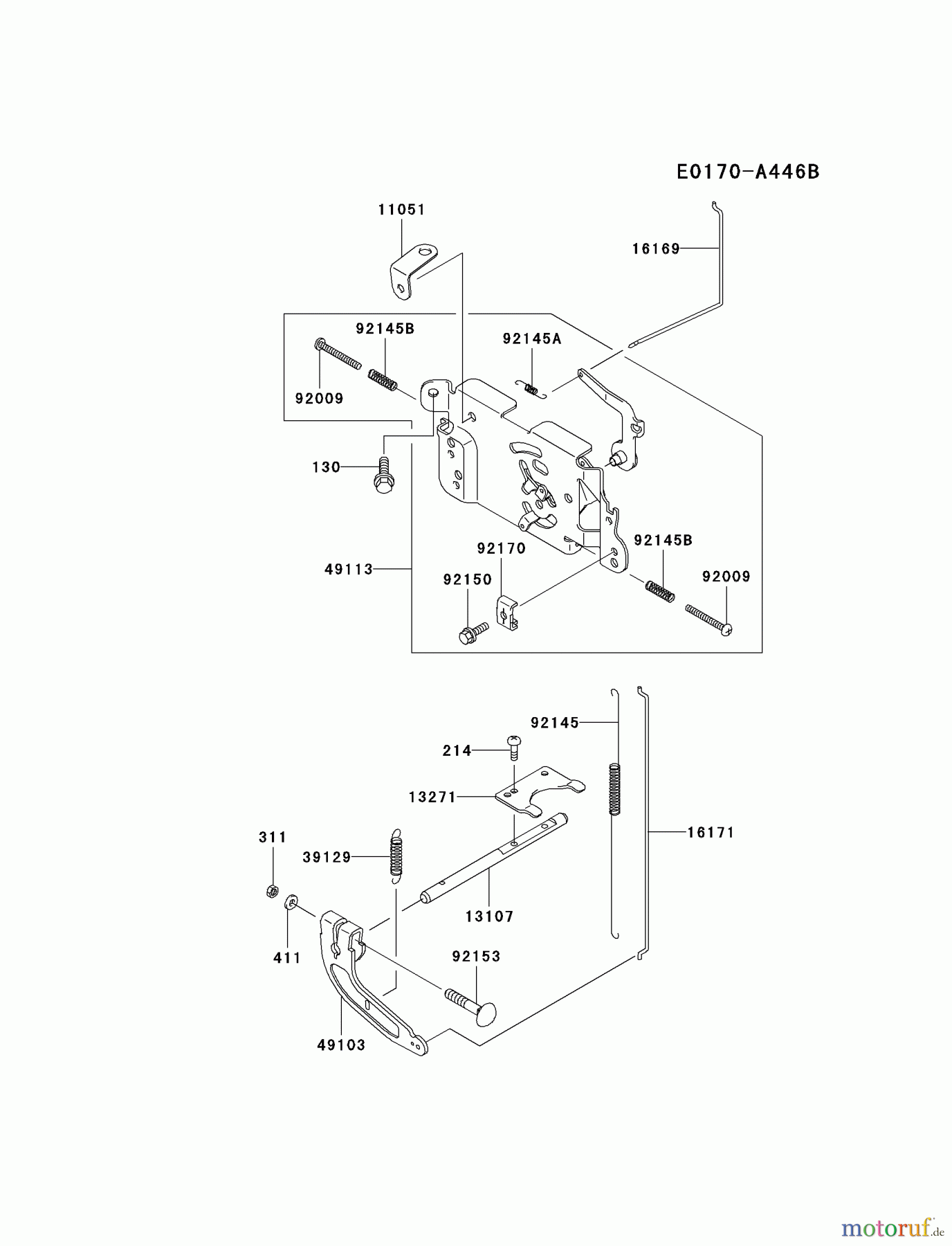 Kawasaki Motoren Motoren Vertikal FA210V - AS02 bis FH641V - DS24 FH500V-ES36 - Kawasaki FH500V 4-Stroke Engine CONTROL-EQUIPMENT