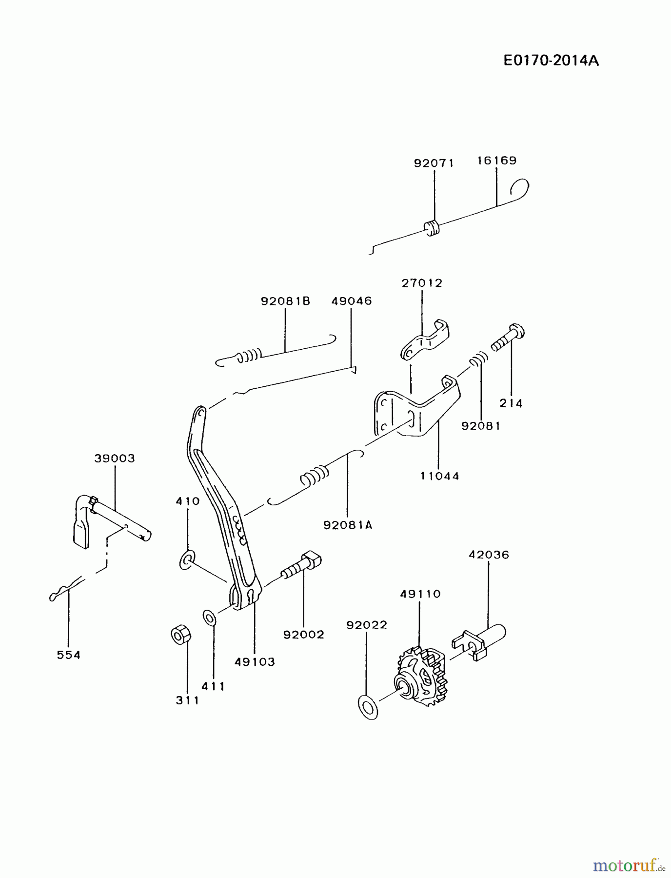 Kawasaki Motoren Motoren, Horizontal FA130D-BS07 - Kawasaki FA130D 4-Stroke Engine CONTROL-EQUIPMENT