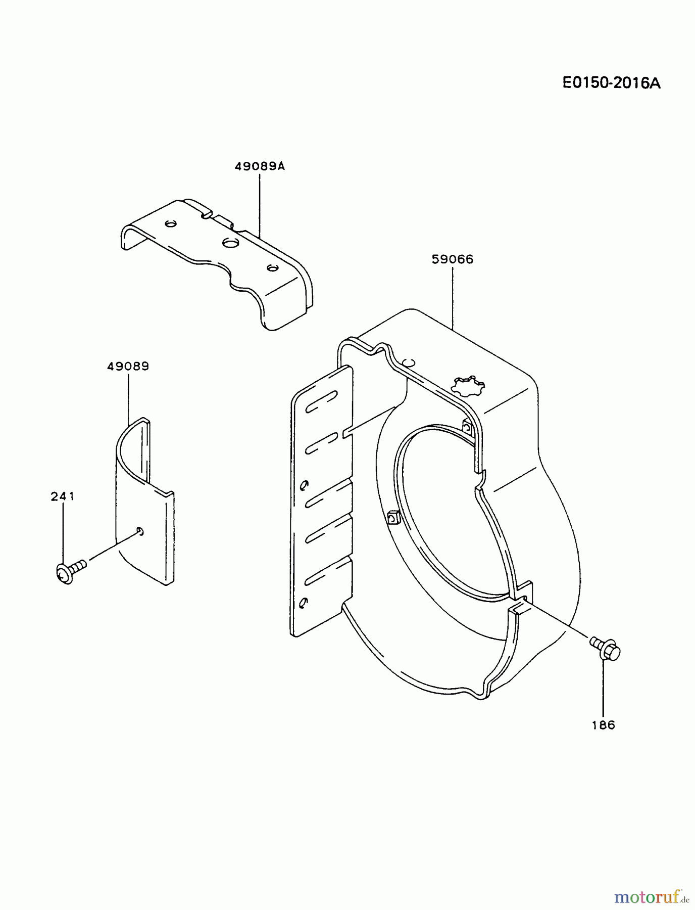  Kawasaki Motoren Motoren, Horizontal FA130D-BS07 - Kawasaki FA130D 4-Stroke Engine COOLING-EQUIPMENT