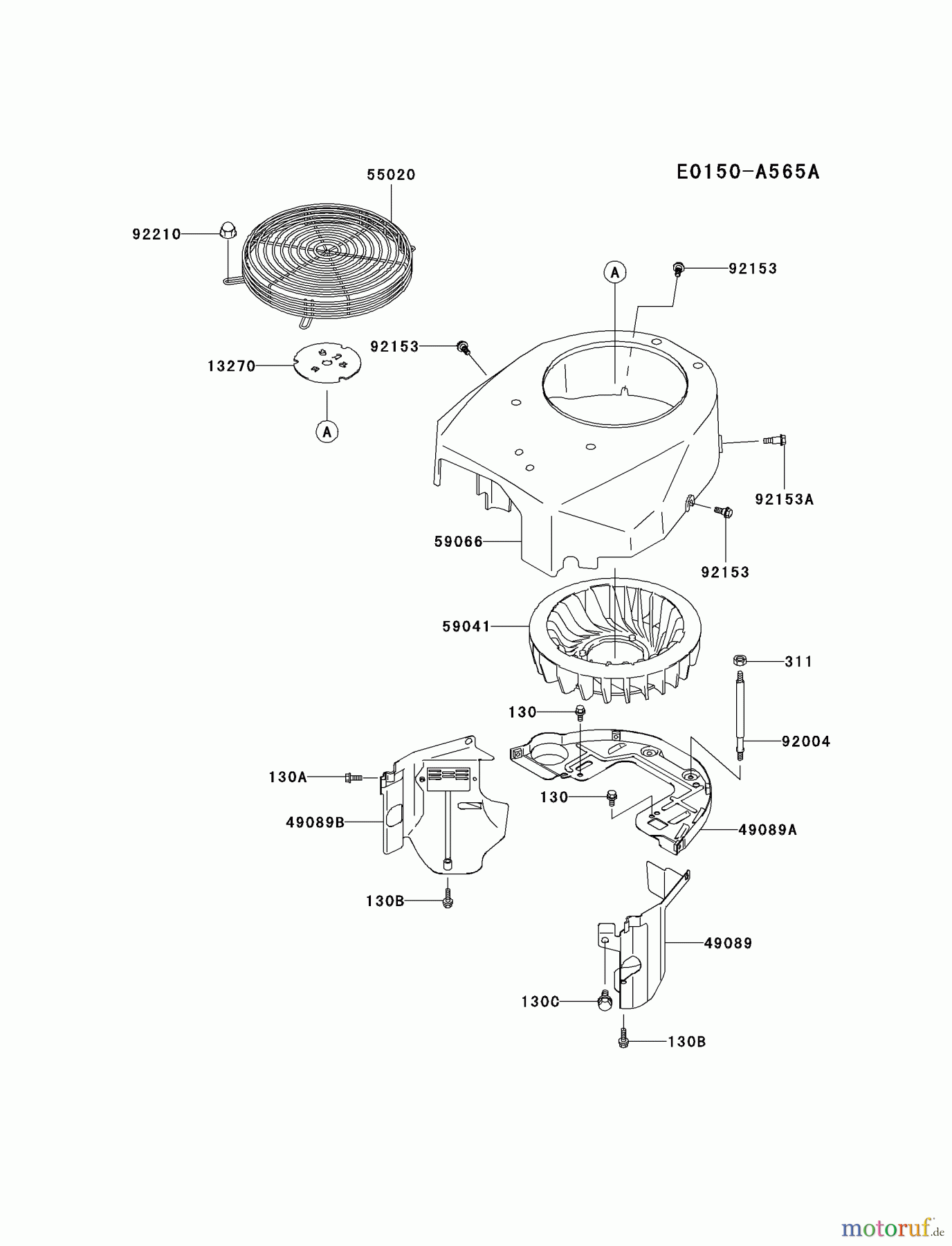 Kawasaki Motoren Motoren Vertikal FA210V - AS02 bis FH641V - DS24 FH541V-BS05 - Kawasaki FH541V 4-Stroke Engine COOLING-EQUIPMENT