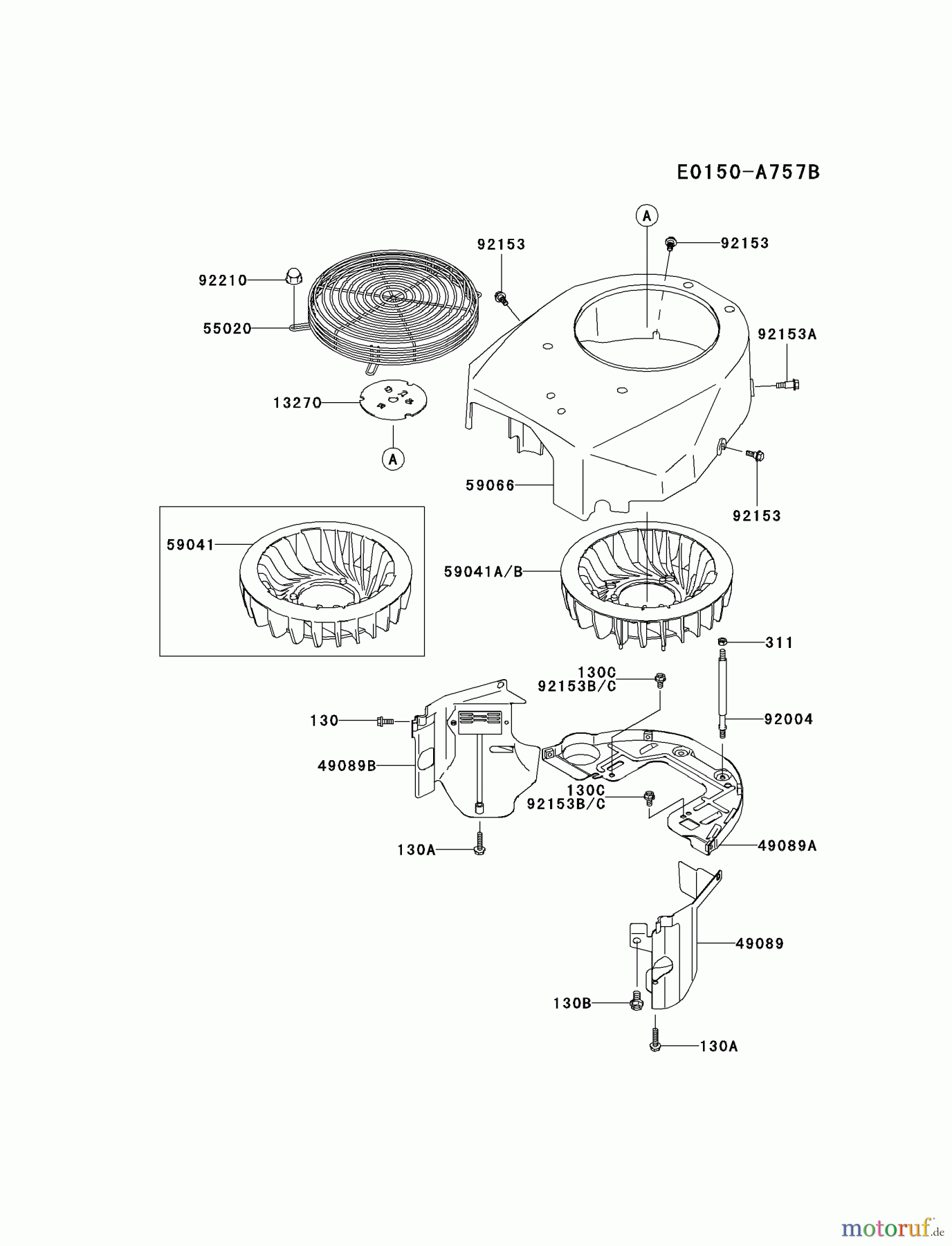 Kawasaki Motoren Motoren Vertikal FA210V - AS02 bis FH641V - DS24 FH541V-DS05 - Kawasaki FH541V 4-Stroke Engine COOLING-EQUIPMENT