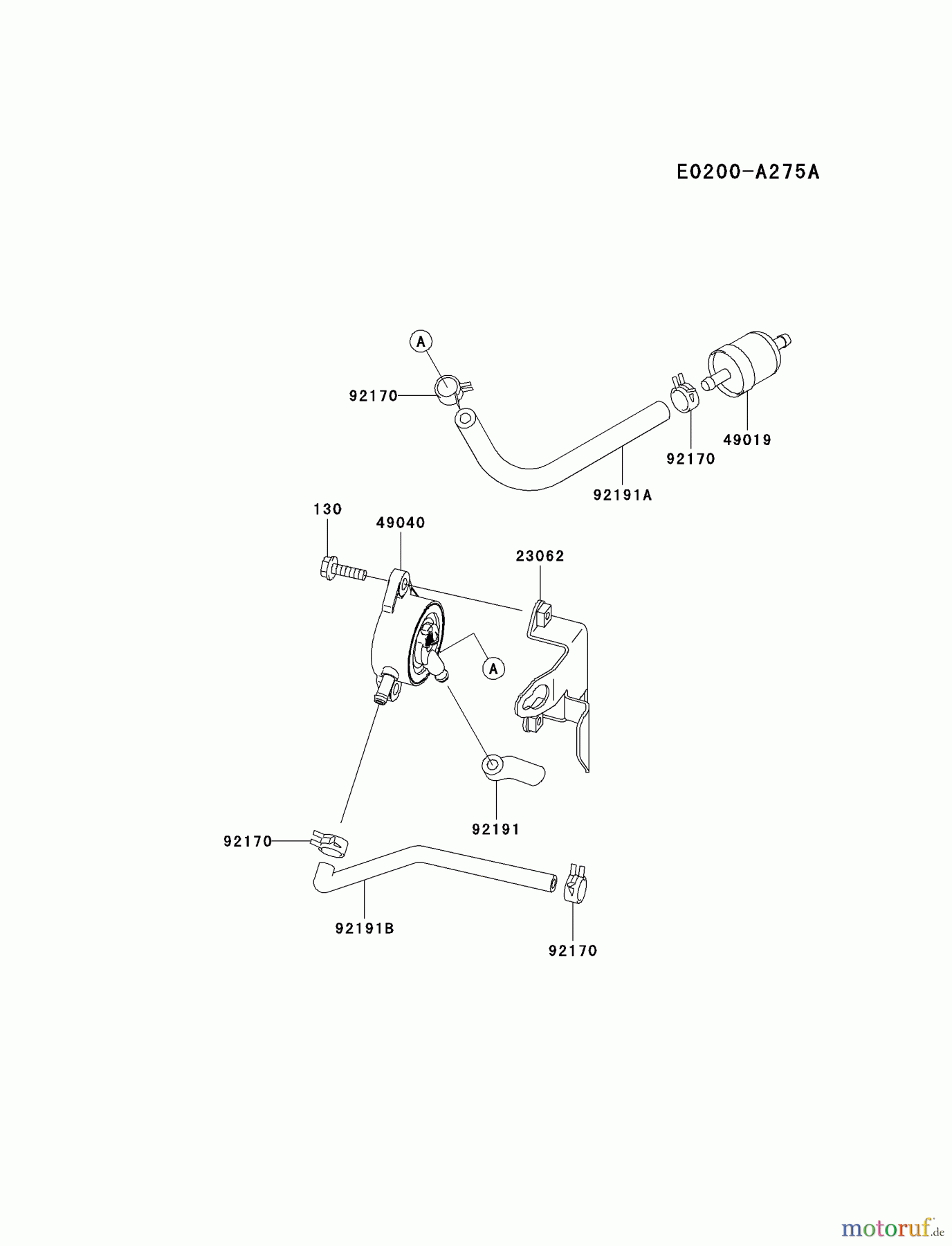 Kawasaki Motoren Motoren Vertikal FA210V - AS02 bis FH641V - DS24 FH541V-AS29 - Kawasaki FH541V 4-Stroke Engine FUEL-TANK/FUEL-VALVE