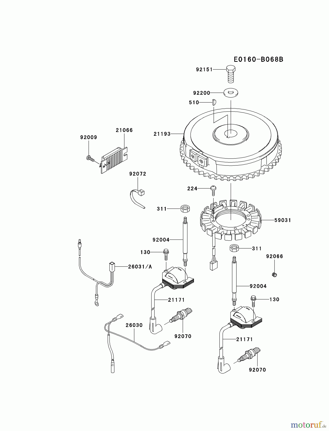 Kawasaki Motoren Motoren Vertikal FA210V - AS02 bis FH641V - DS24 FH580V-AS24 - Kawasaki FH580V 4-Stroke Engine ELECTRIC-EQUIPMENT