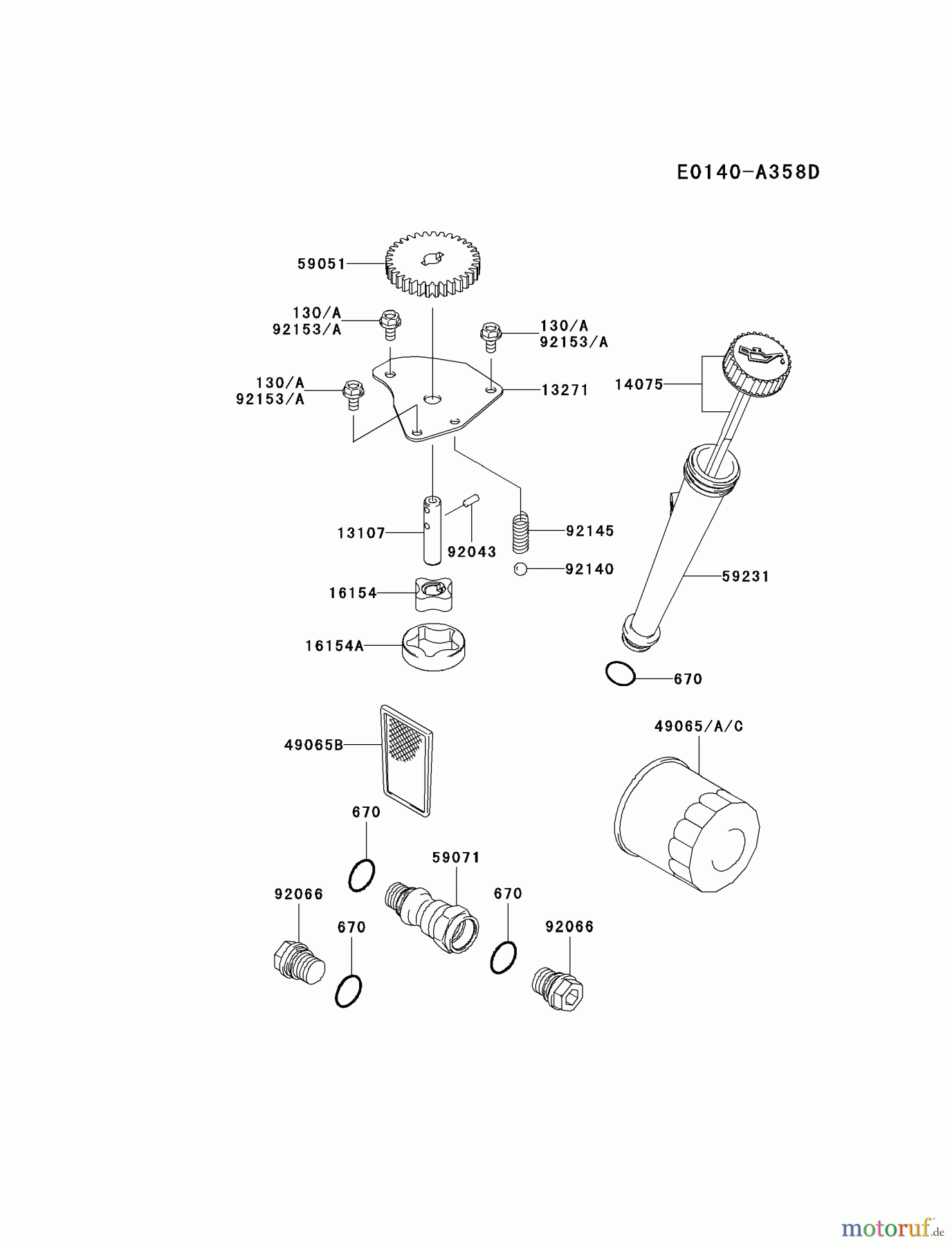 Kawasaki Motoren Motoren Vertikal FA210V - AS02 bis FH641V - DS24 FH580V-BS34 - Kawasaki FH580V 4-Stroke Engine LUBRICATION-EQUIPMENT