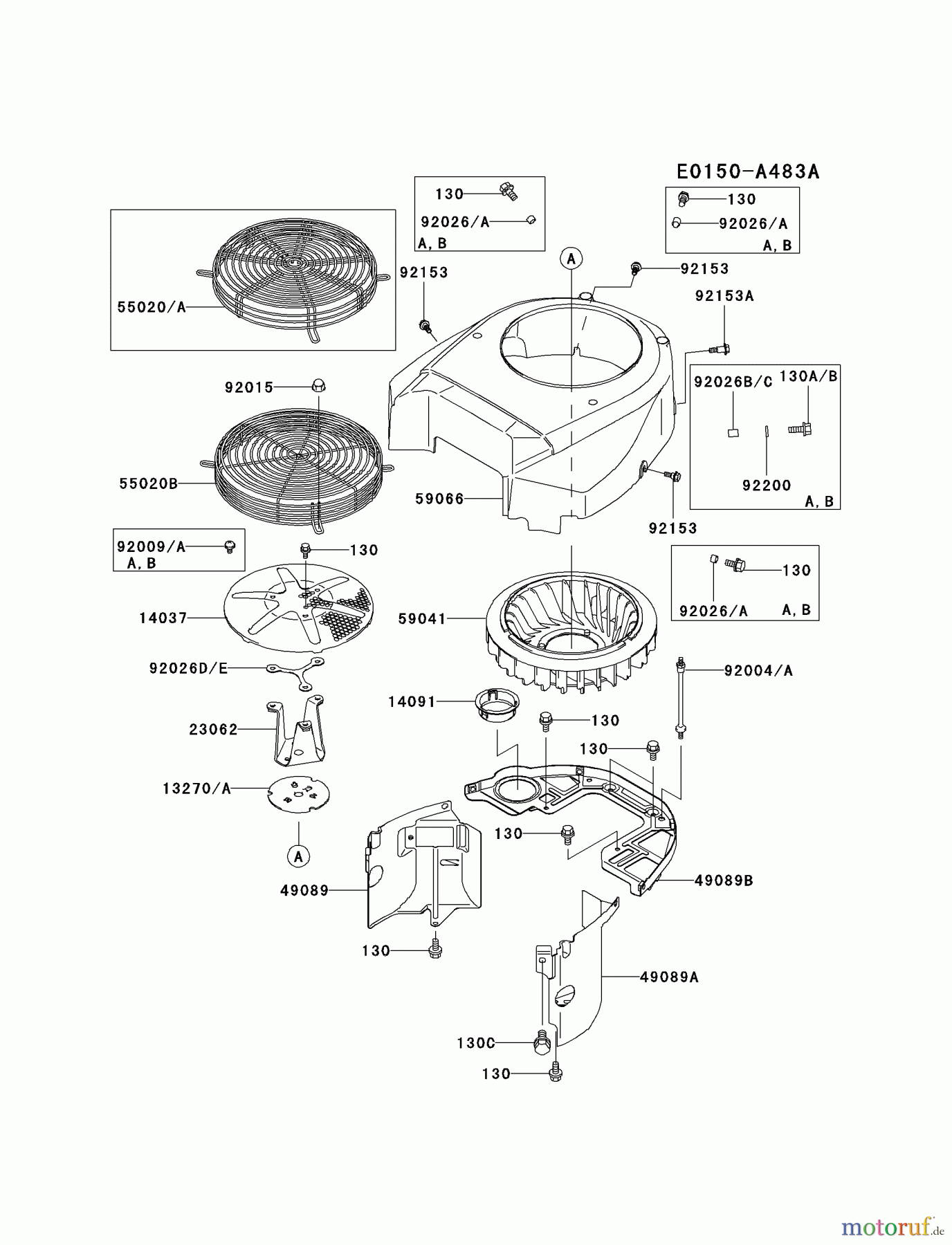 Kawasaki Motoren Motoren Vertikal FA210V - AS02 bis FH641V - DS24 FH601V-AS05 - Kawasaki FH601V 4-Stroke Engine COOLING-EQUIPMENT