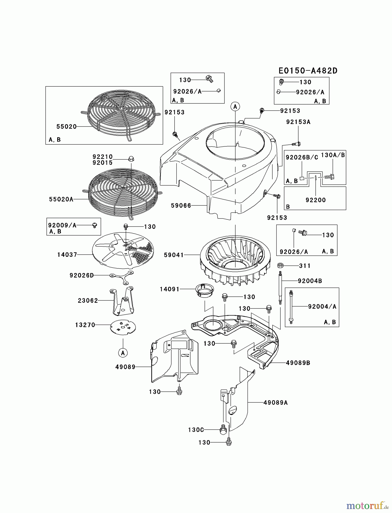 Kawasaki Motoren Motoren Vertikal FA210V - AS02 bis FH641V - DS24 FH601V-AS09 - Kawasaki FH601V 4-Stroke Engine COOLING-EQUIPMENT