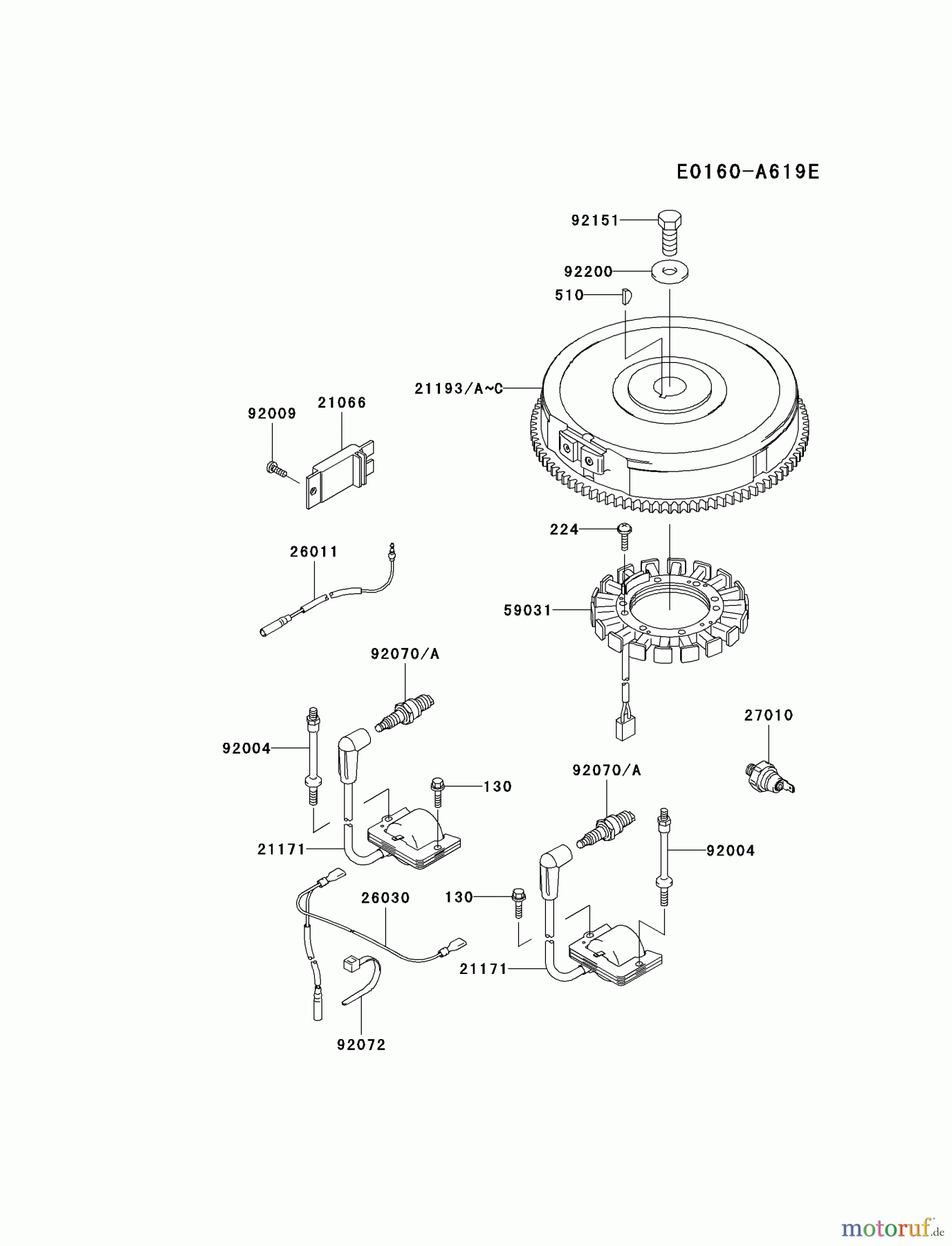 Kawasaki Motoren Motoren Vertikal FA210V - AS02 bis FH641V - DS24 FH601V-BS06 - Kawasaki FH601V 4-Stroke Engine ELECTRIC-EQUIPMENT
