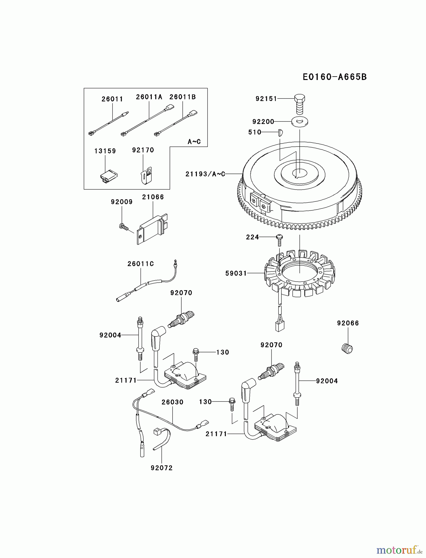 Kawasaki Motoren Motoren Vertikal FA210V - AS02 bis FH641V - DS24 FH601V-BS11 - Kawasaki FH601V 4-Stroke Engine ELECTRIC-EQUIPMENT