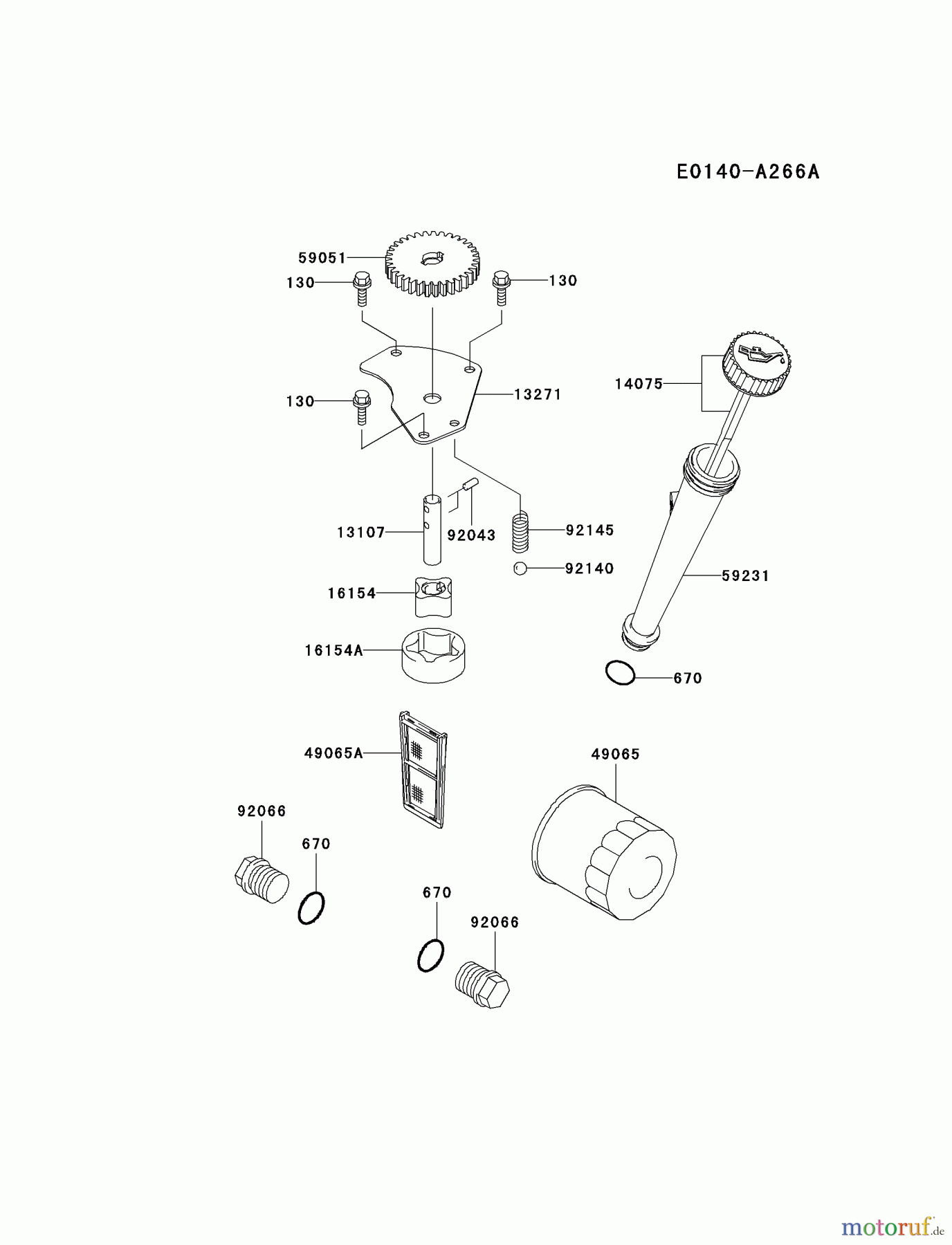 Kawasaki Motoren Motoren Vertikal FA210V - AS02 bis FH641V - DS24 FH601V-DS23 - Kawasaki FH601V 4-Stroke Engine LUBRICATION-EQUIPMENT