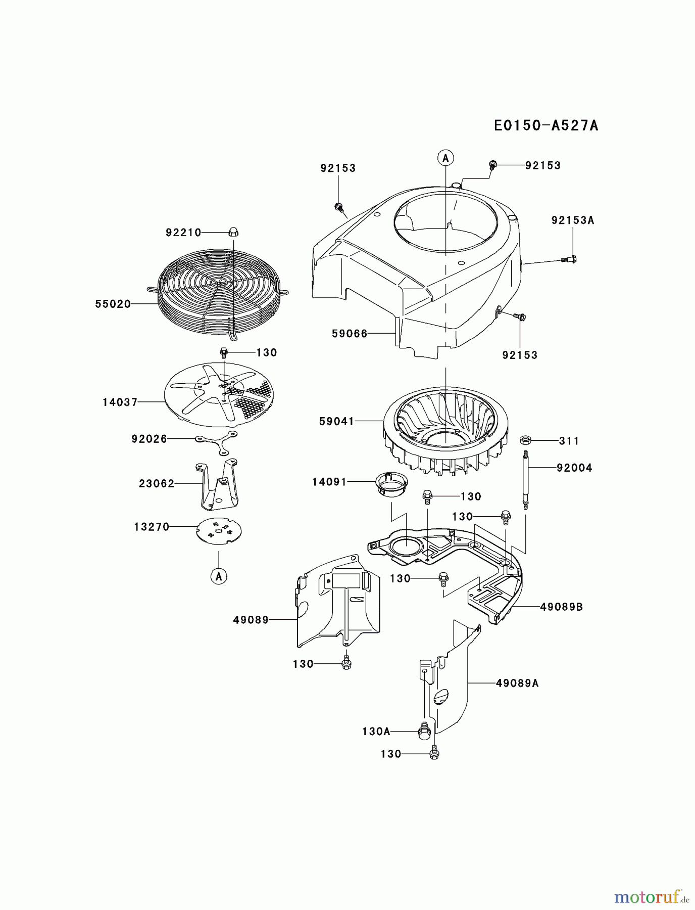 Kawasaki Motoren Motoren Vertikal FA210V - AS02 bis FH641V - DS24 FH641V-BS17 - Kawasaki FH641V 4-Stroke Engine COOLING-EQUIPMENT