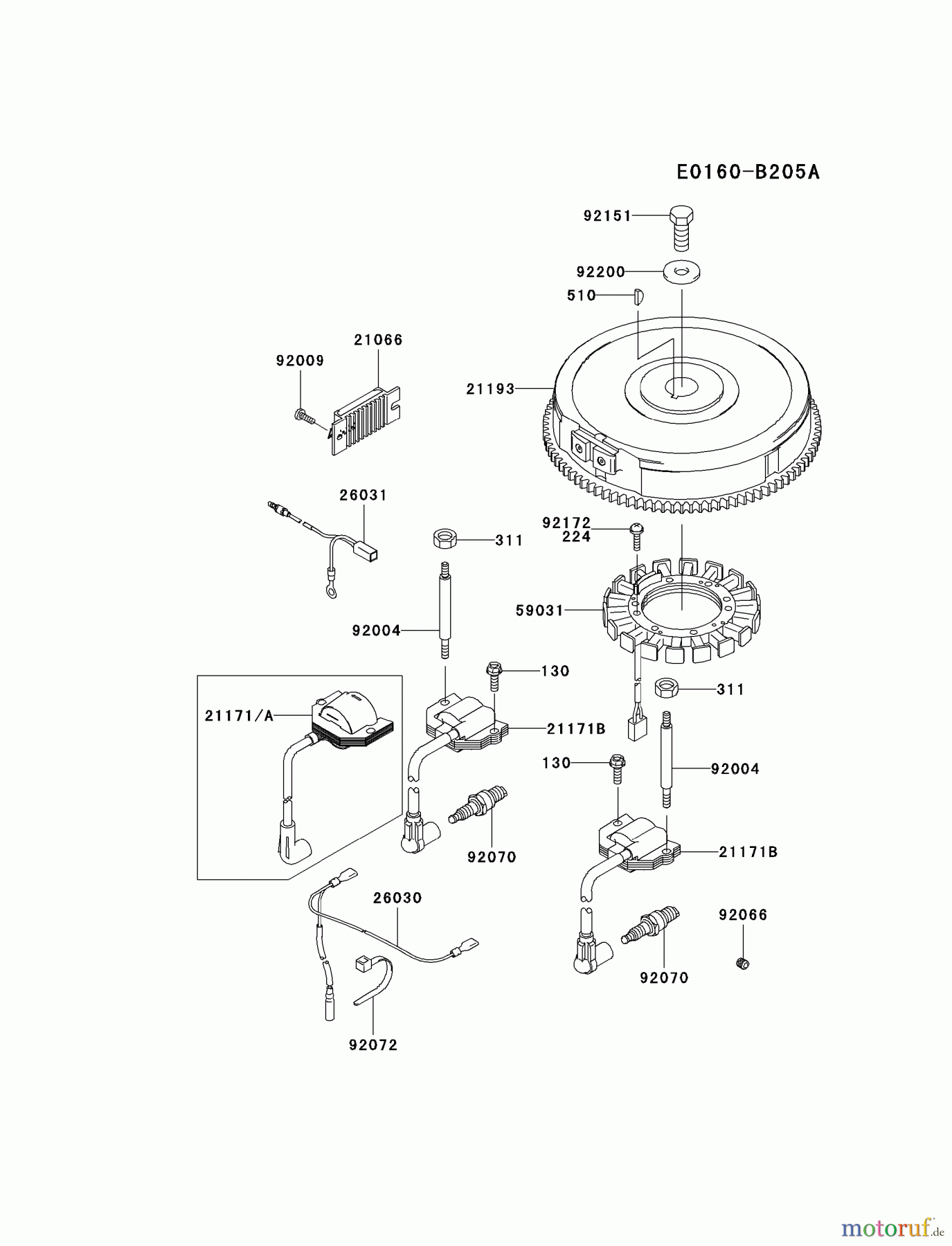 Kawasaki Motoren Motoren Vertikal FH641V - DS25 bis FS481V - BS13 FH680V-HS07 - Kawasaki FH680V 4-Stroke Engine ELECTRIC-EQUIPMENT