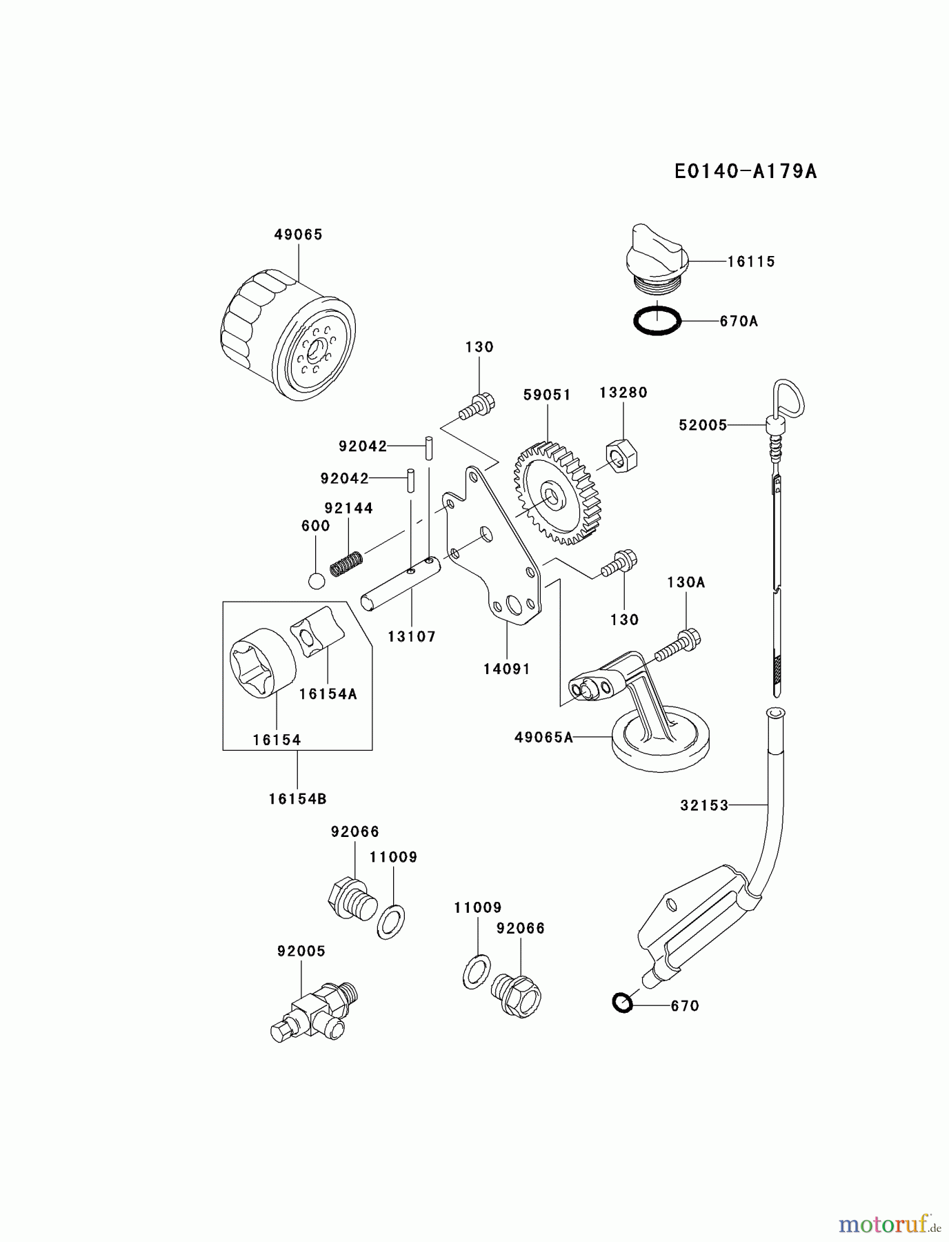 Kawasaki Motoren Motoren, Horizontal FD711D-AS01 - Kawasaki FD711D 4-Stroke Engine LUBRICATION-EQUIPMENT