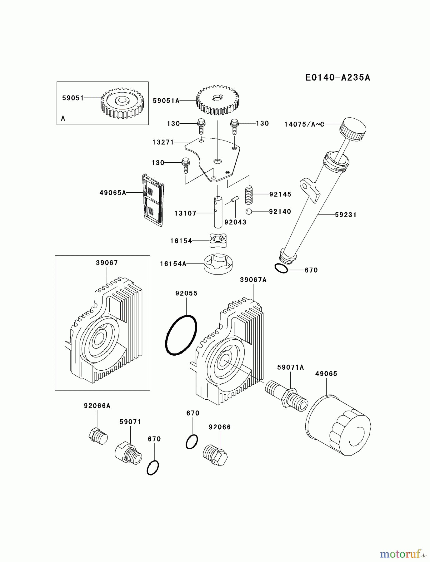  Kawasaki Motoren Motoren Vertikal FH641V - DS25 bis FS481V - BS13 FH721V-AS06 - Kawasaki FH721V 4-Stroke Engine LUBRICATION-EQUIPMENT