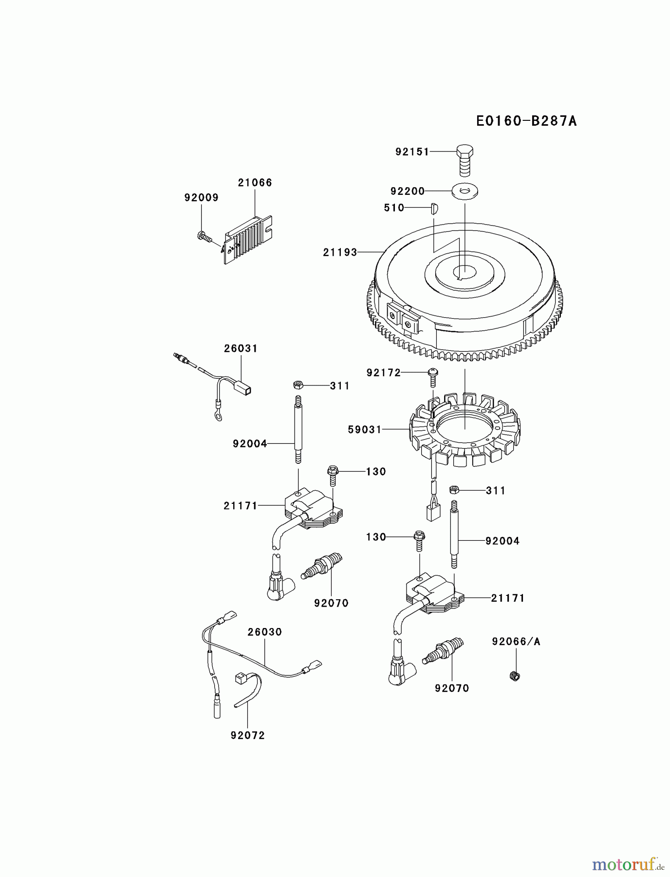  Kawasaki Motoren Motoren Vertikal FH641V - DS25 bis FS481V - BS13 FH721V-CS35 - Kawasaki FH721V 4-Stroke Engine ELECTRIC-EQUIPMENT