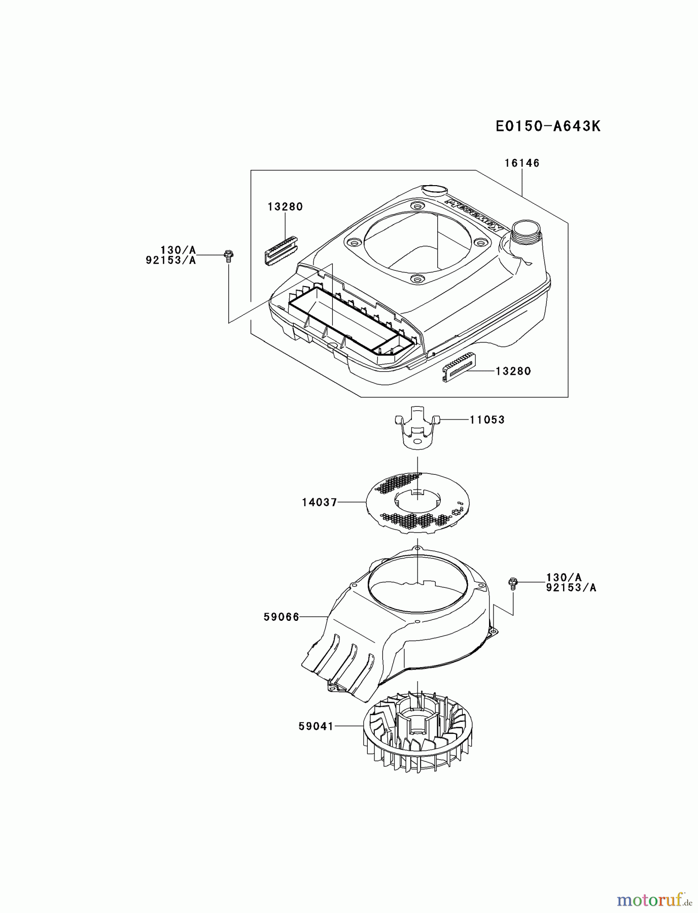  Kawasaki Motoren Motoren Vertikal FH641V - DS25 bis FS481V - BS13 FJ180V-AS23 - Kawasaki FJ180V 4-Stroke Engine COOLING-EQUIPMENT