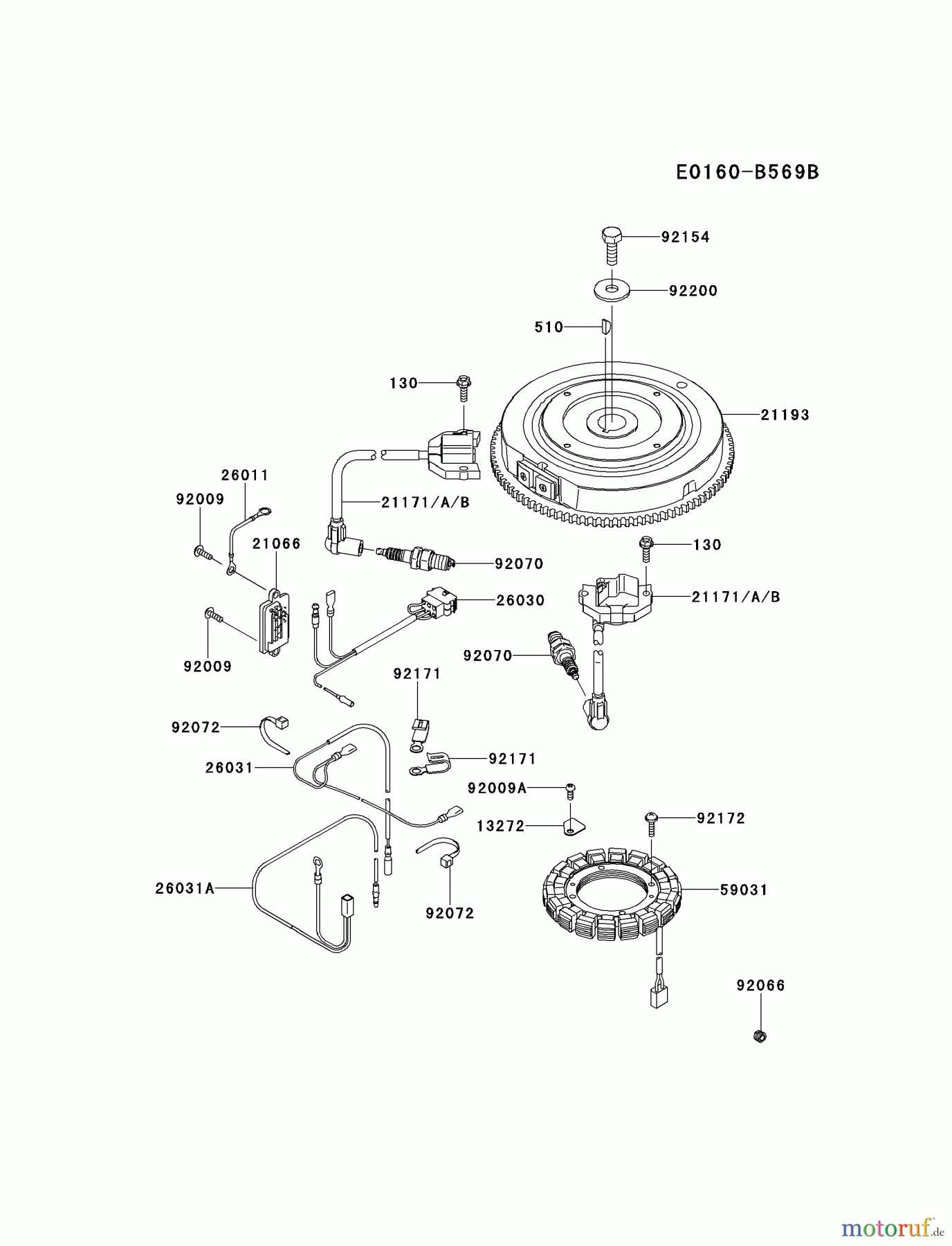 Kawasaki Motoren Motoren Vertikal FH641V - DS25 bis FS481V - BS13 FR730V-BS11 - Kawasaki FR730V 4-Stroke Engine ELECTRIC-EQUIPMENT
