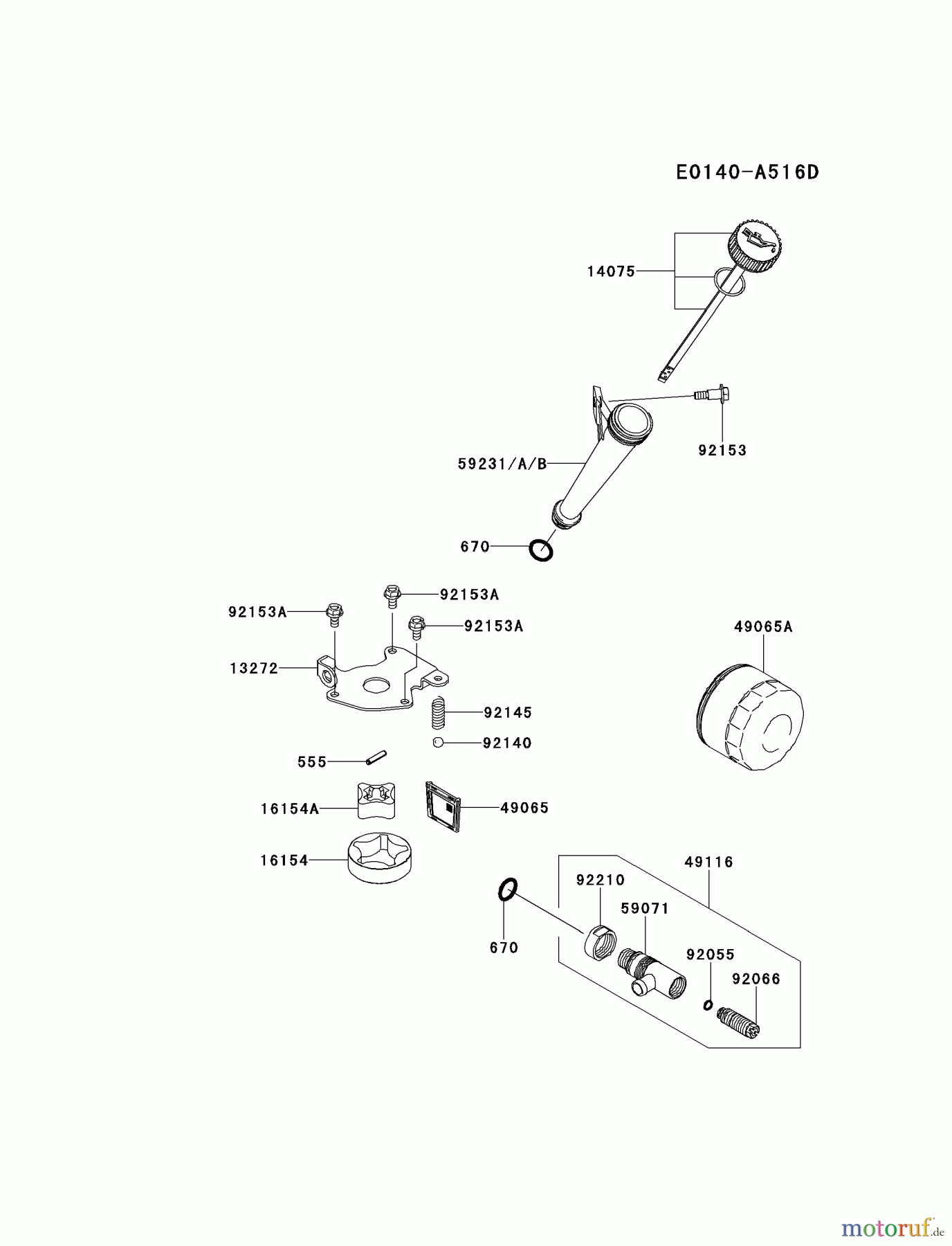 Kawasaki Motoren Motoren Vertikal FH641V - DS25 bis FS481V - BS13 FR600V-AS04 - Kawasaki FR600V 4-Stroke Engine LUBRICATION-EQUIPMENT
