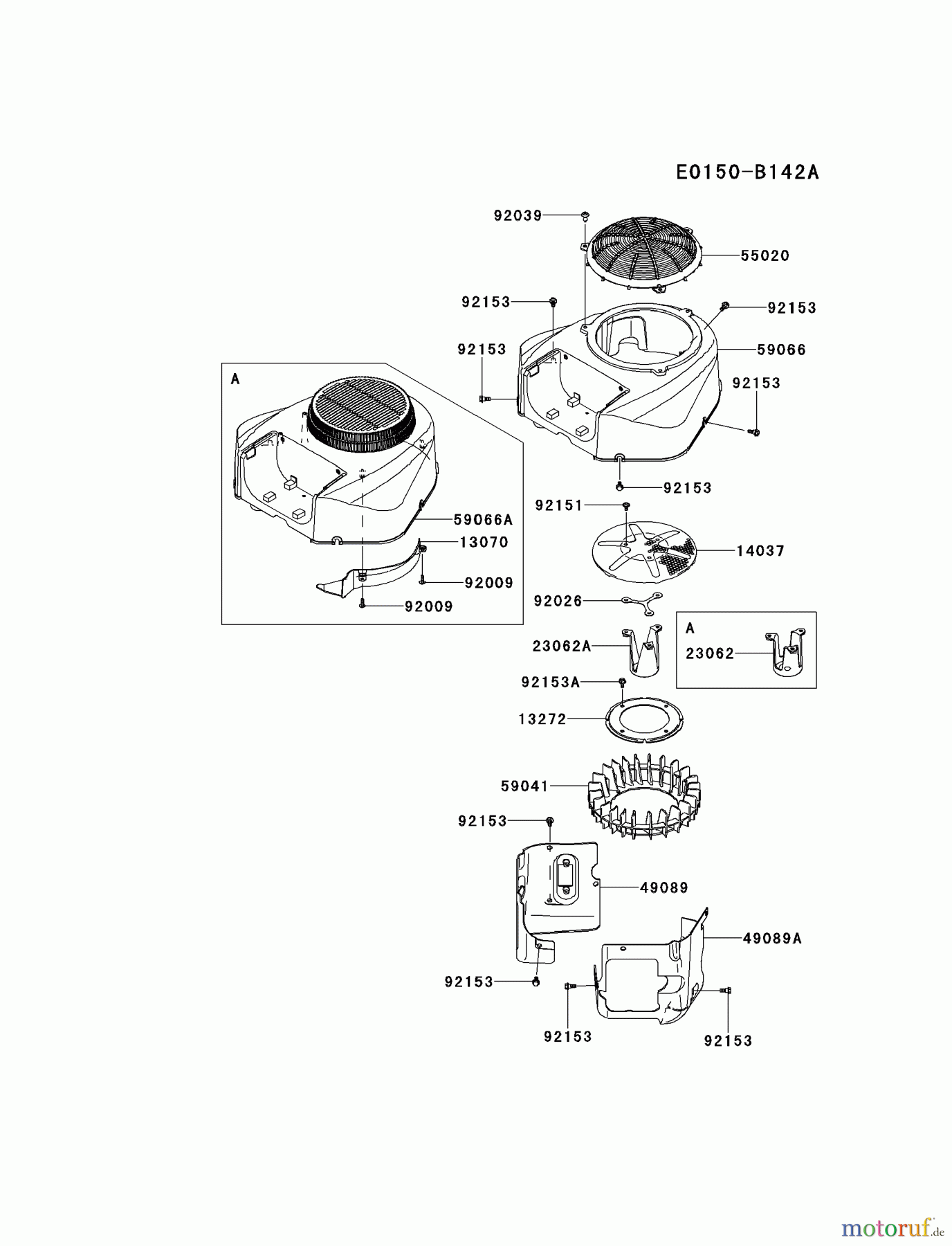 Kawasaki Motoren Motoren Vertikal FH641V - DS25 bis FS481V - BS13 FR730V-BS14 - Kawasaki FR730V 4-Stroke Engine COOLING-EQUIPMENT