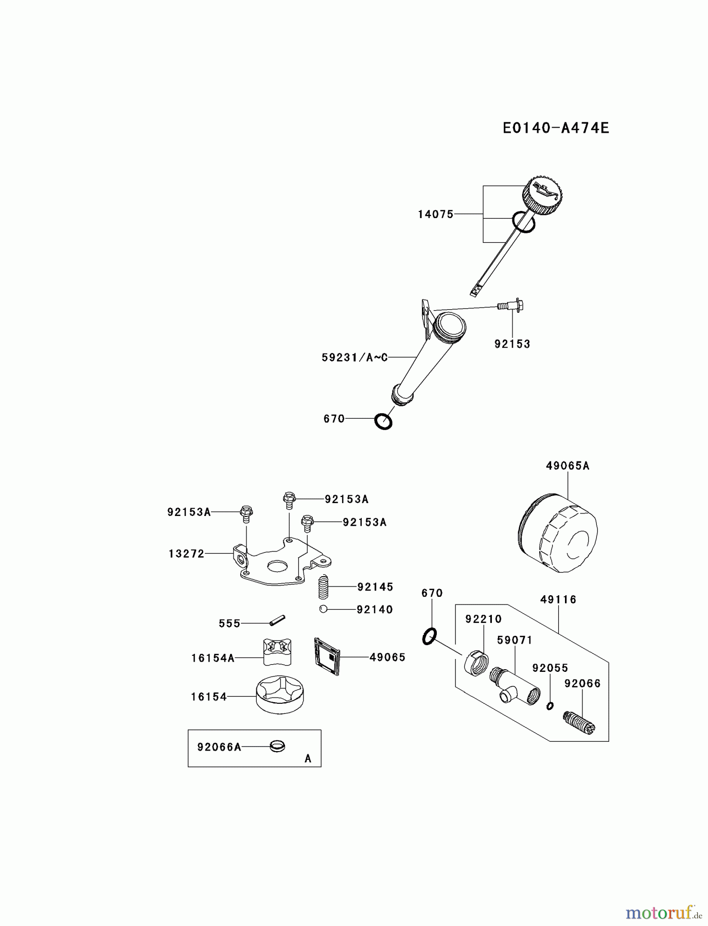Kawasaki Motoren Motoren Vertikal FH641V - DS25 bis FS481V - BS13 FR651V-DS08 - Kawasaki FR651V 4-Stroke Engine LUBRICATION-EQUIPMENT
