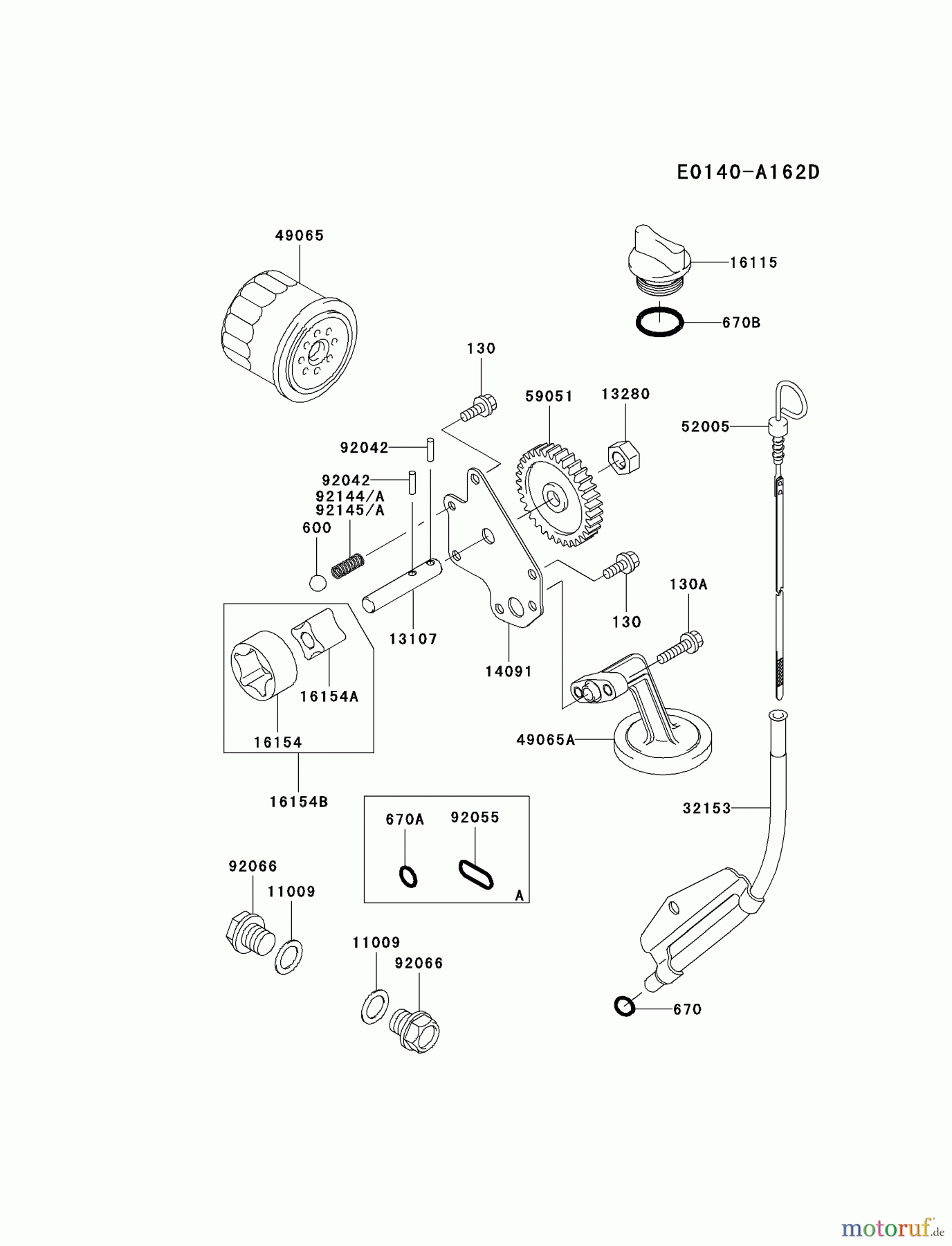 Kawasaki Motoren Motoren, Horizontal FD750D-DS00 - Kawasaki FD750D 4-Stroke Engine LUBRICATION-EQUIPMENT