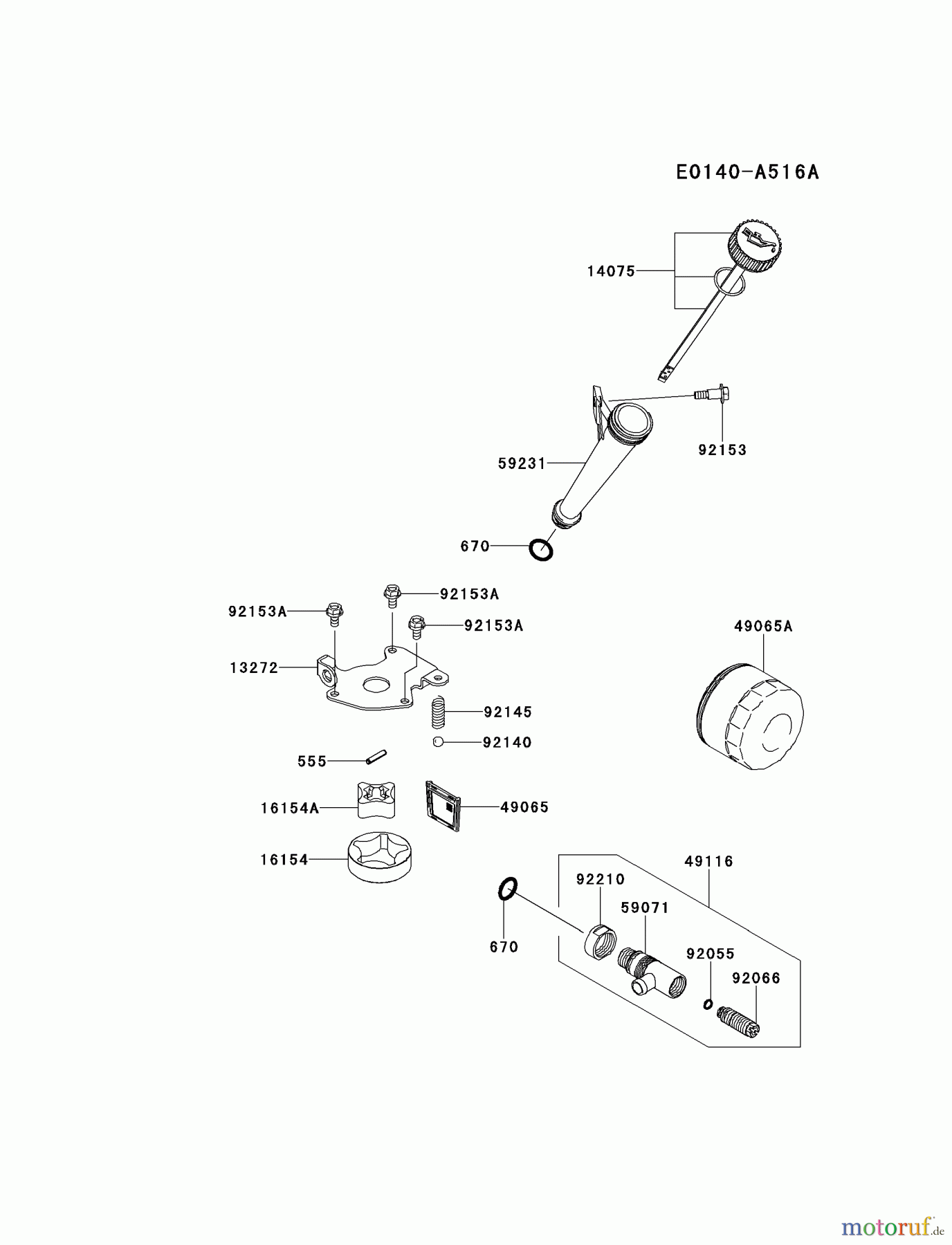 Kawasaki Motoren Motoren Vertikal FH641V - DS25 bis FS481V - BS13 FS481V-AS09 - Kawasaki FS481V 4-Stroke Engine LUBRICATION-EQUIPMENT