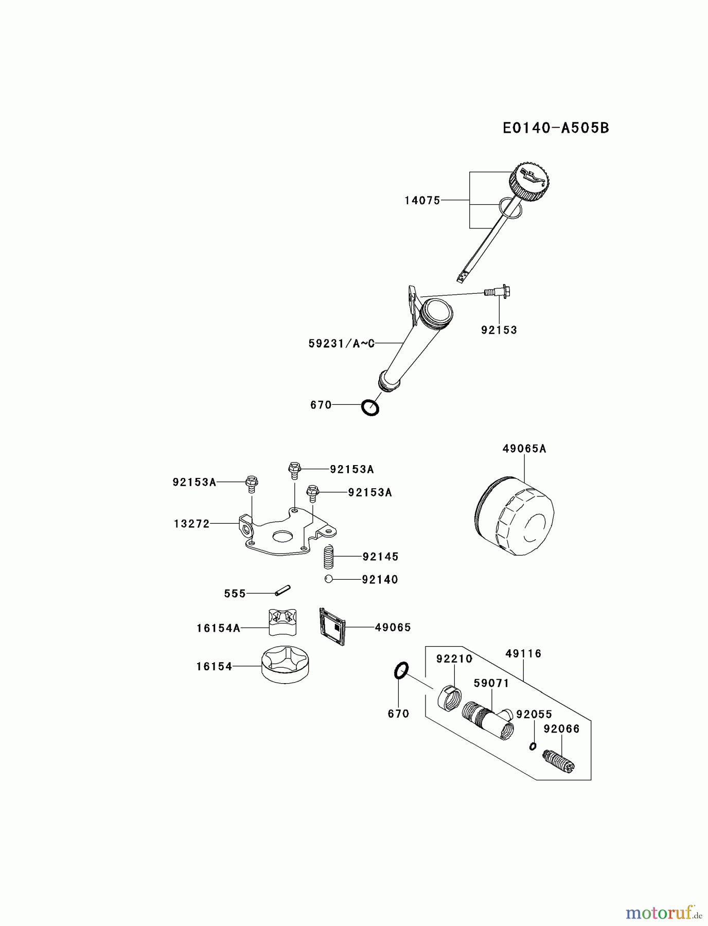 Kawasaki Motoren Motoren Vertikal FH641V - DS25 bis FS481V - BS13 FR691V-AS12 - Kawasaki FR691V 4-Stroke Engine LUBRICATION-EQUIPMENT