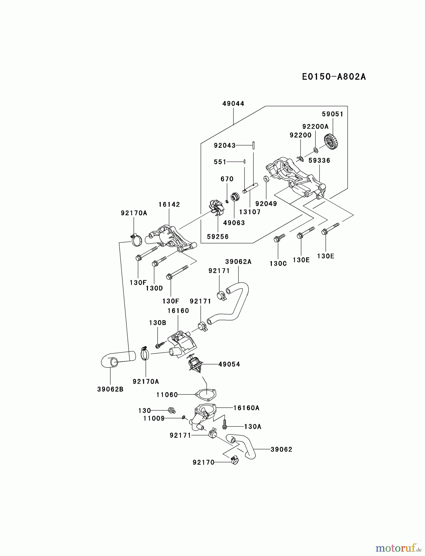Kawasaki Motoren Motoren, Horizontal FD791D-AS07 - Kawasaki FD791D 4-Stroke Engine COOLING-EQUIPMENT
